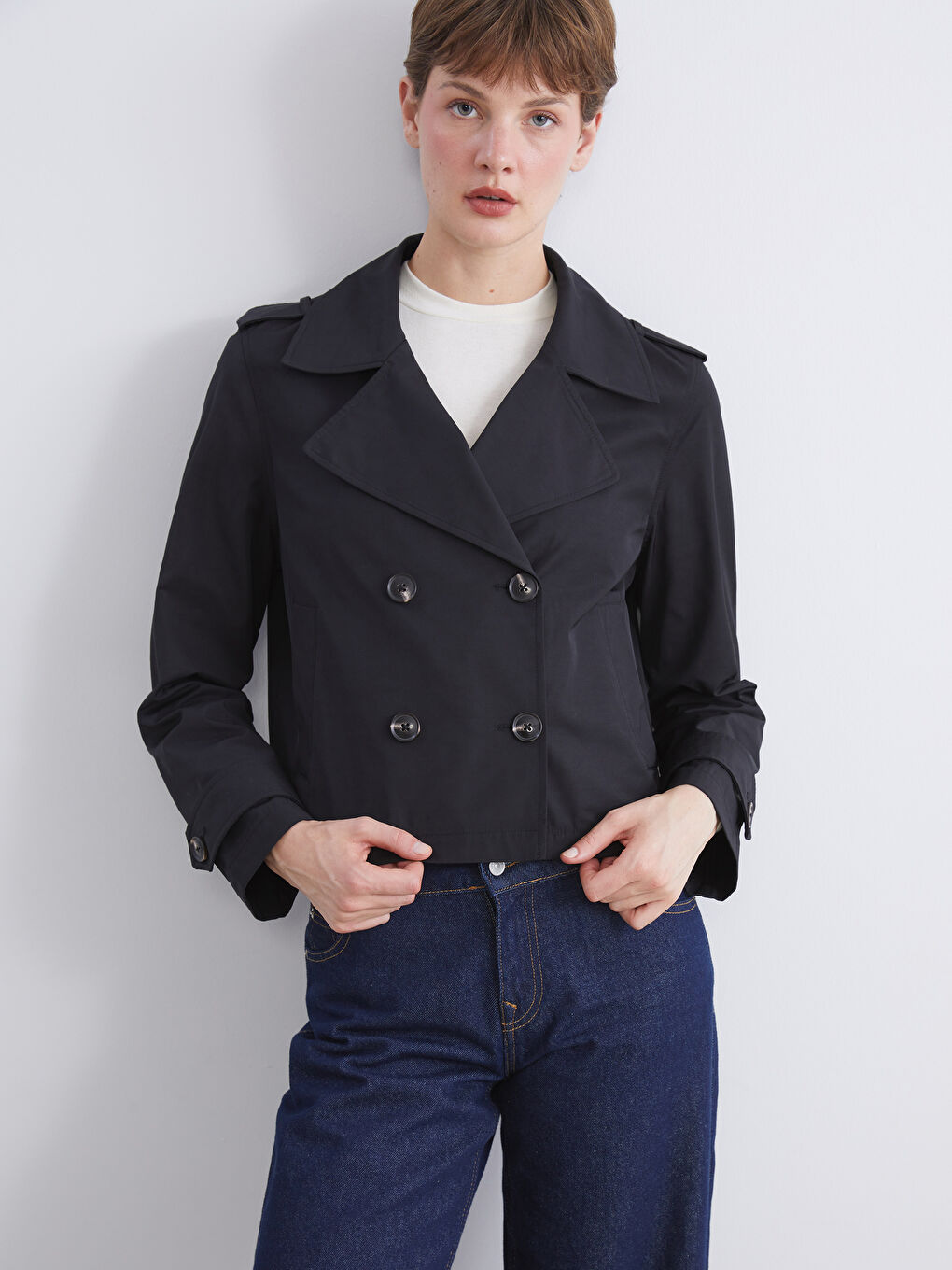 LCWAIKIKI Classic Double Breasted Women's Trenchcoat -W5AT22Z8-CVL