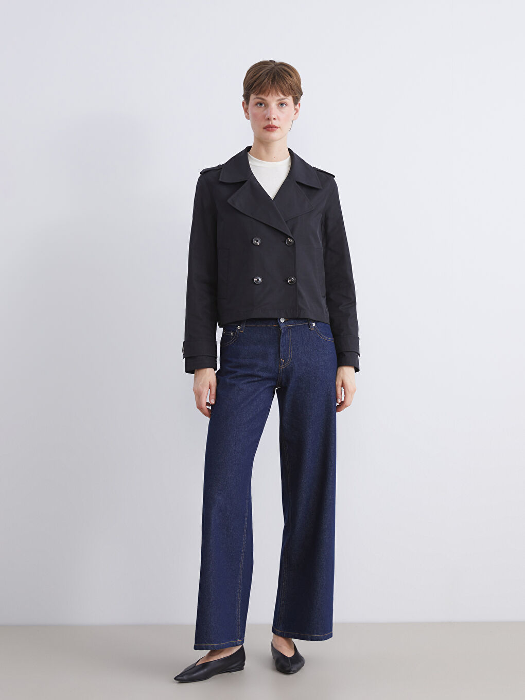LCWAIKIKI Classic Double Breasted Women's Trenchcoat -W5AT22Z8-CVL