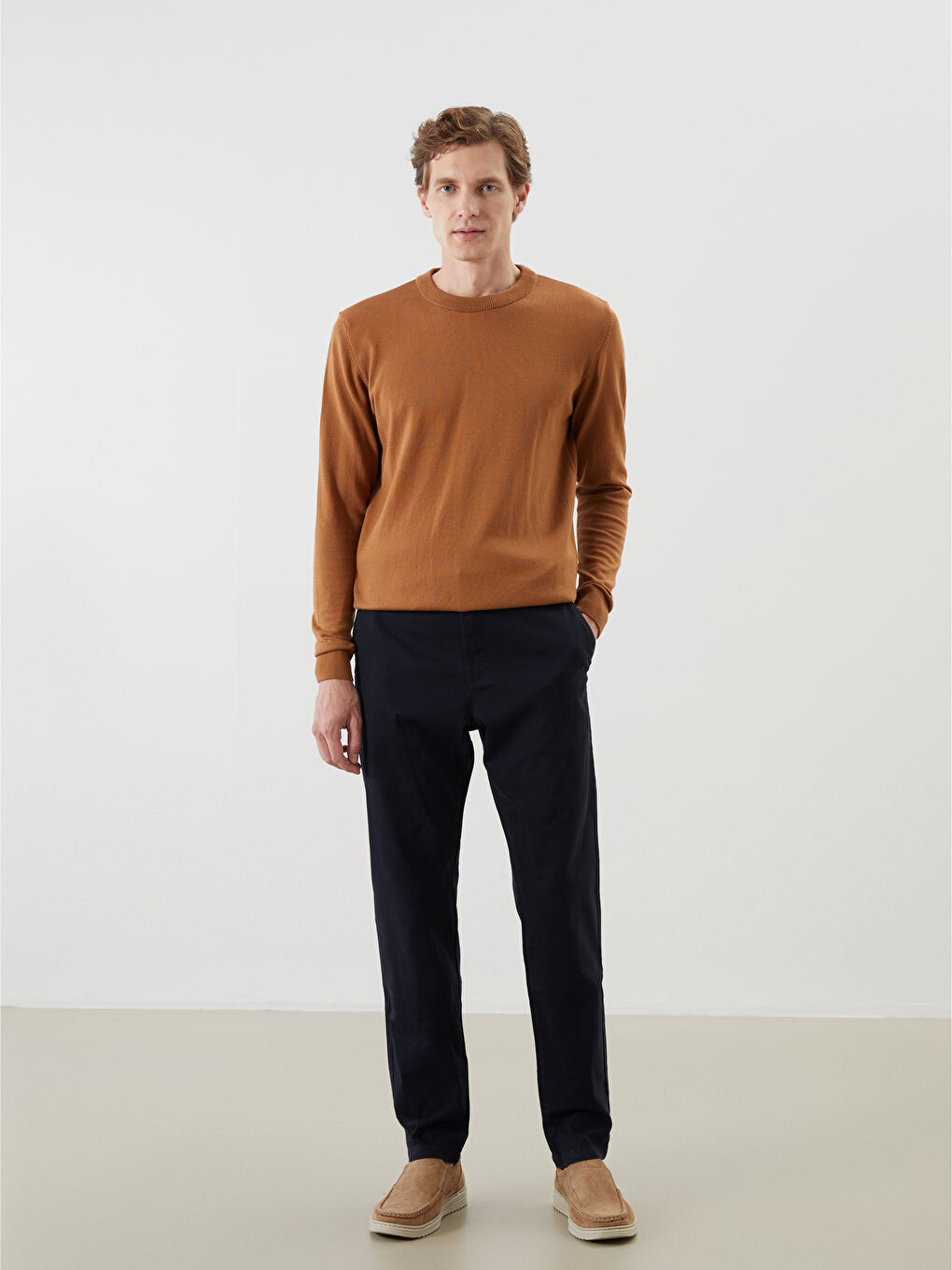 Pull-over Col rond Manches longues pour Hommes en Tricot-1