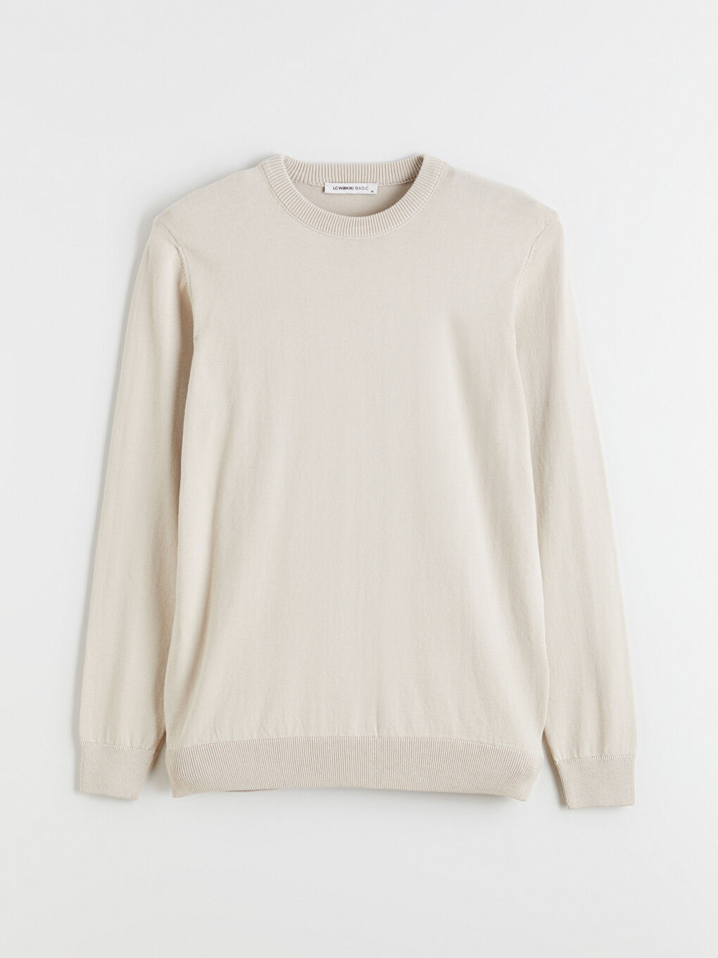 Crew Neck Long Sleeve Men's Tricot Sweater-4