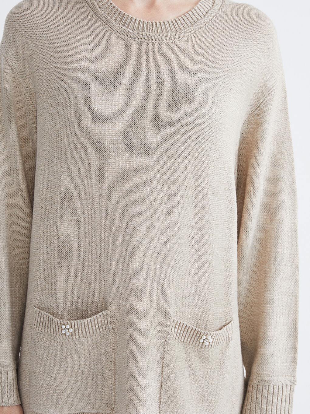 Haljina sa okruglim izrezom od trikotaže-2