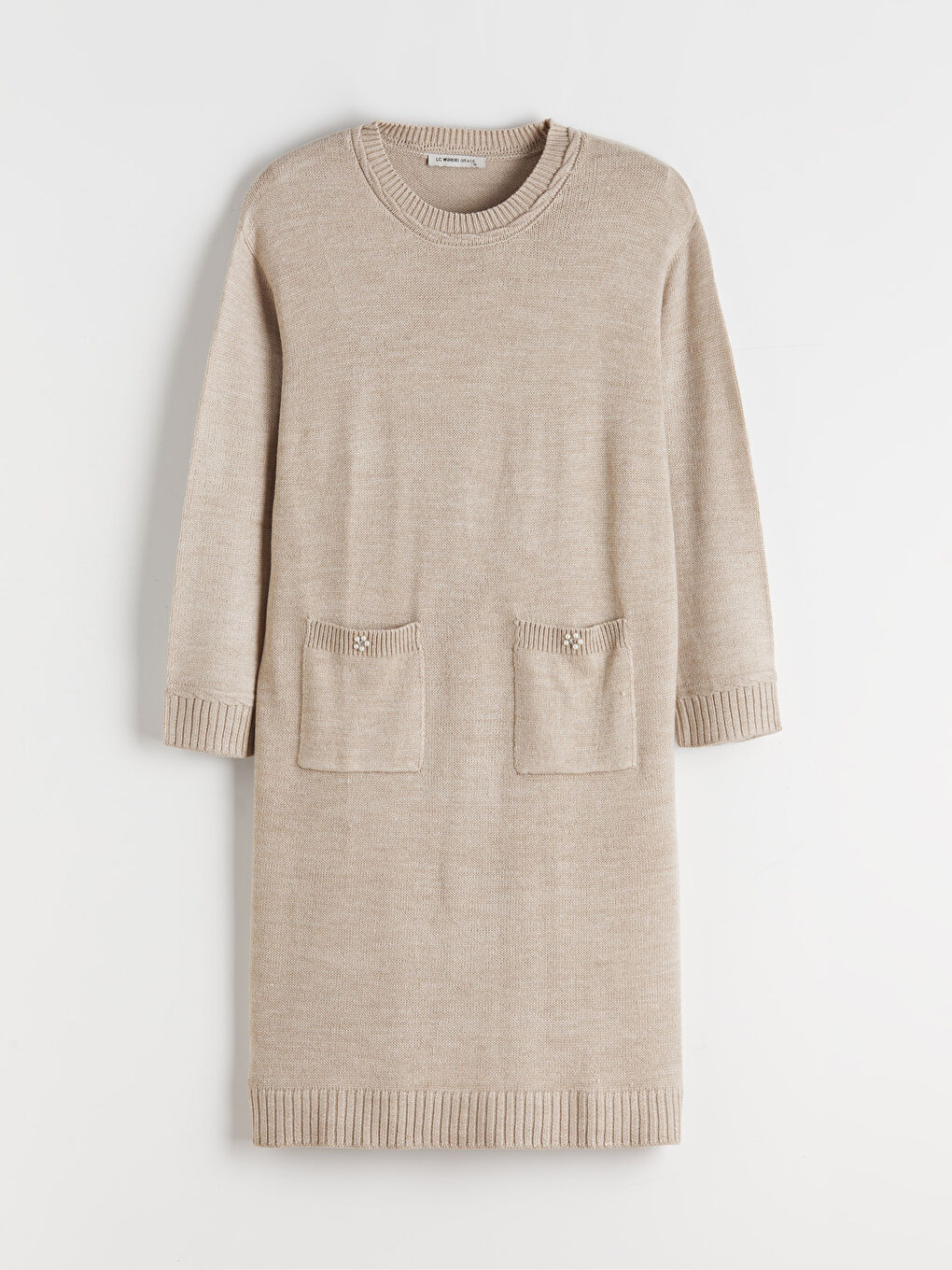 Haljina sa okruglim izrezom od trikotaže-4