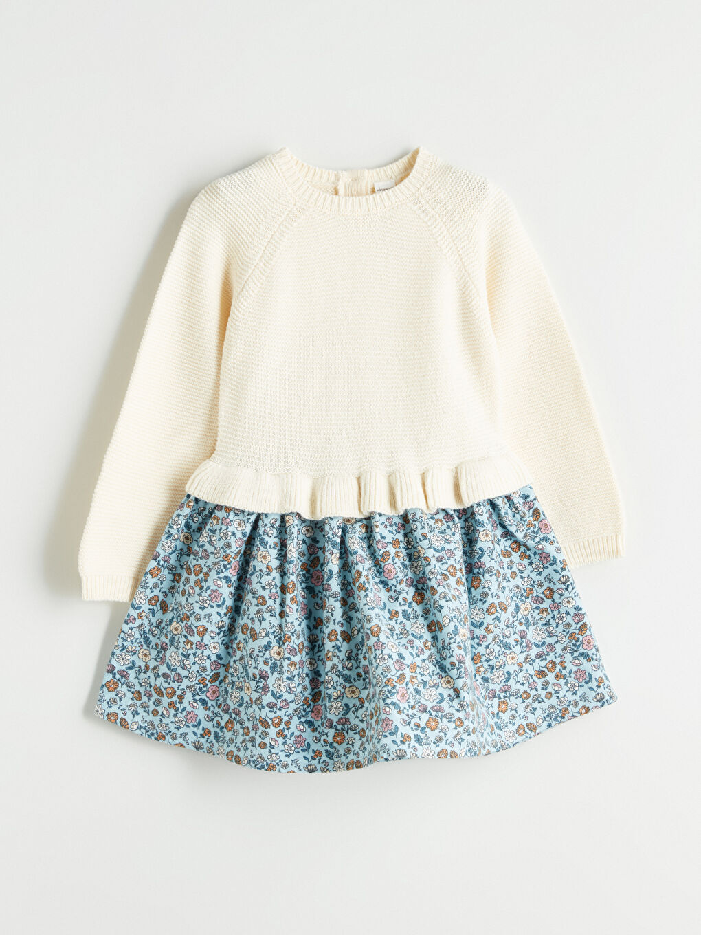 Crew Neck Girls' Knitwear Dress
