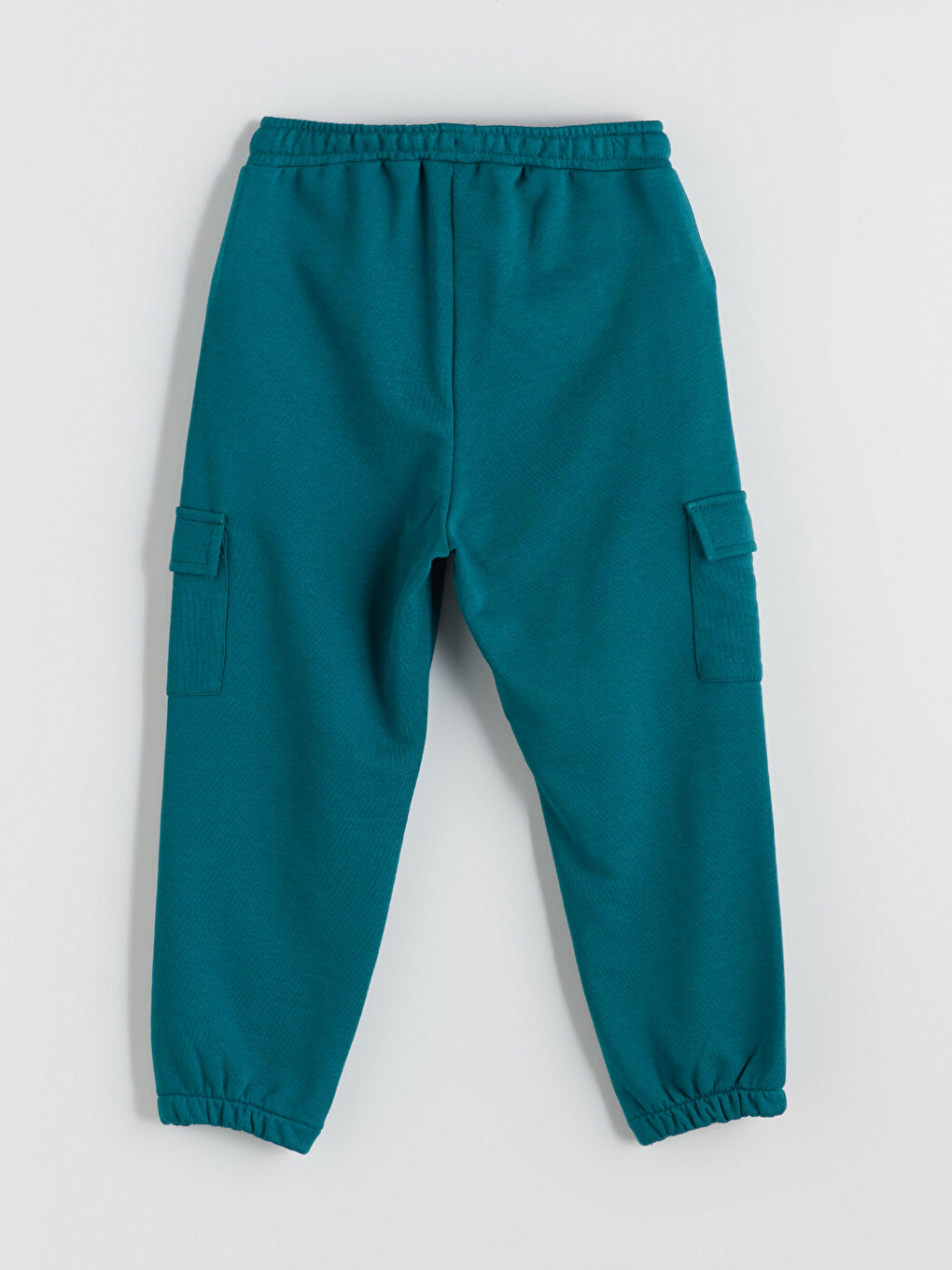 Yeşil Beli Lastikli Basic Erkek Çocuk Jogger Eşofman Alt-2