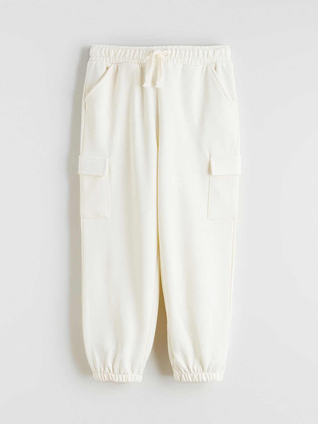 Bej Beli Lastikli Basic Erkek Çocuk Jogger Eşofman Alt