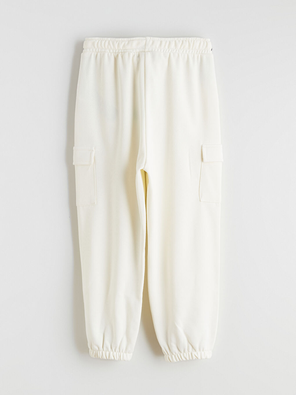 Bej Beli Lastikli Basic Erkek Çocuk Jogger Eşofman Alt-2