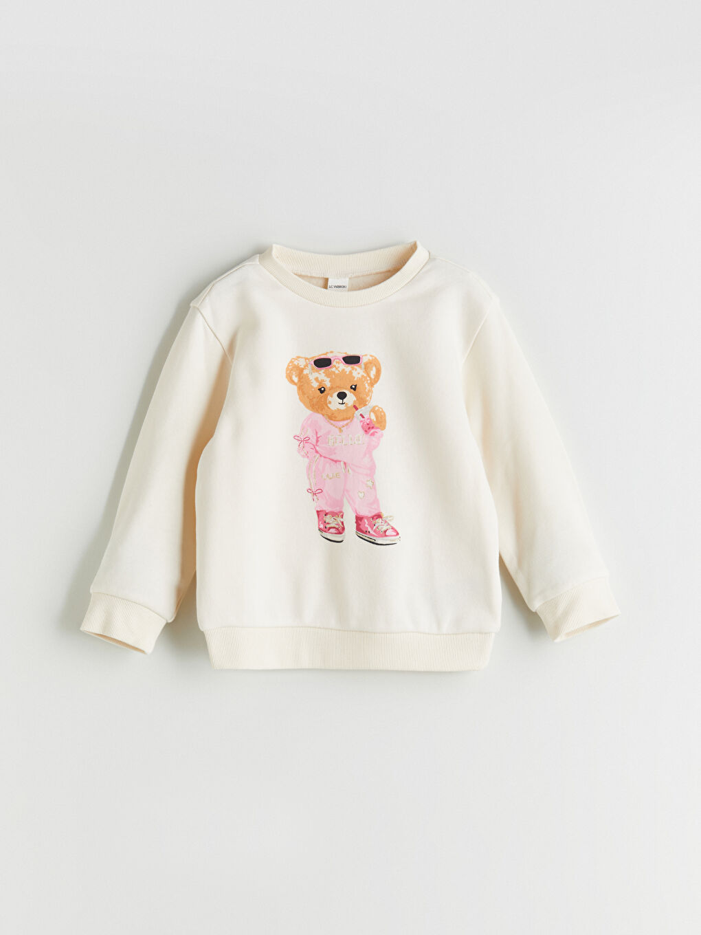 LCW Kids Crew Neck Girls' Sweatshirt -W5AU34Z1-FRC