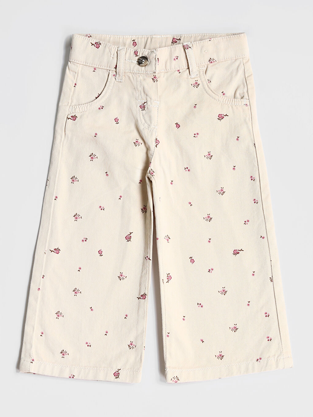 Pantalon Large à Motif Floral pour Filles