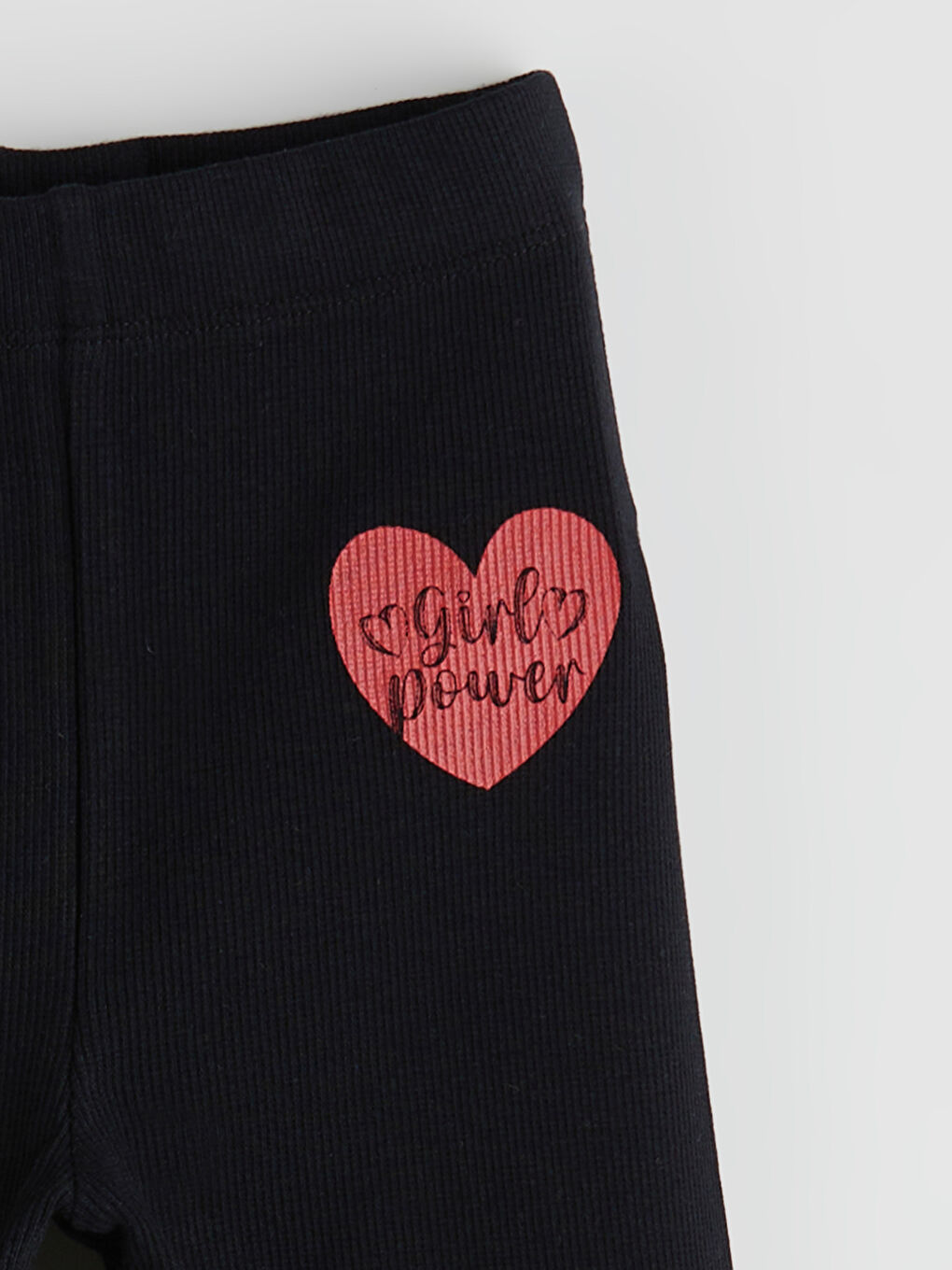 LCW Kids Elasticated Waist Heart Printed Girls Leggings 2 Pack -W5AU80Z1-LRA