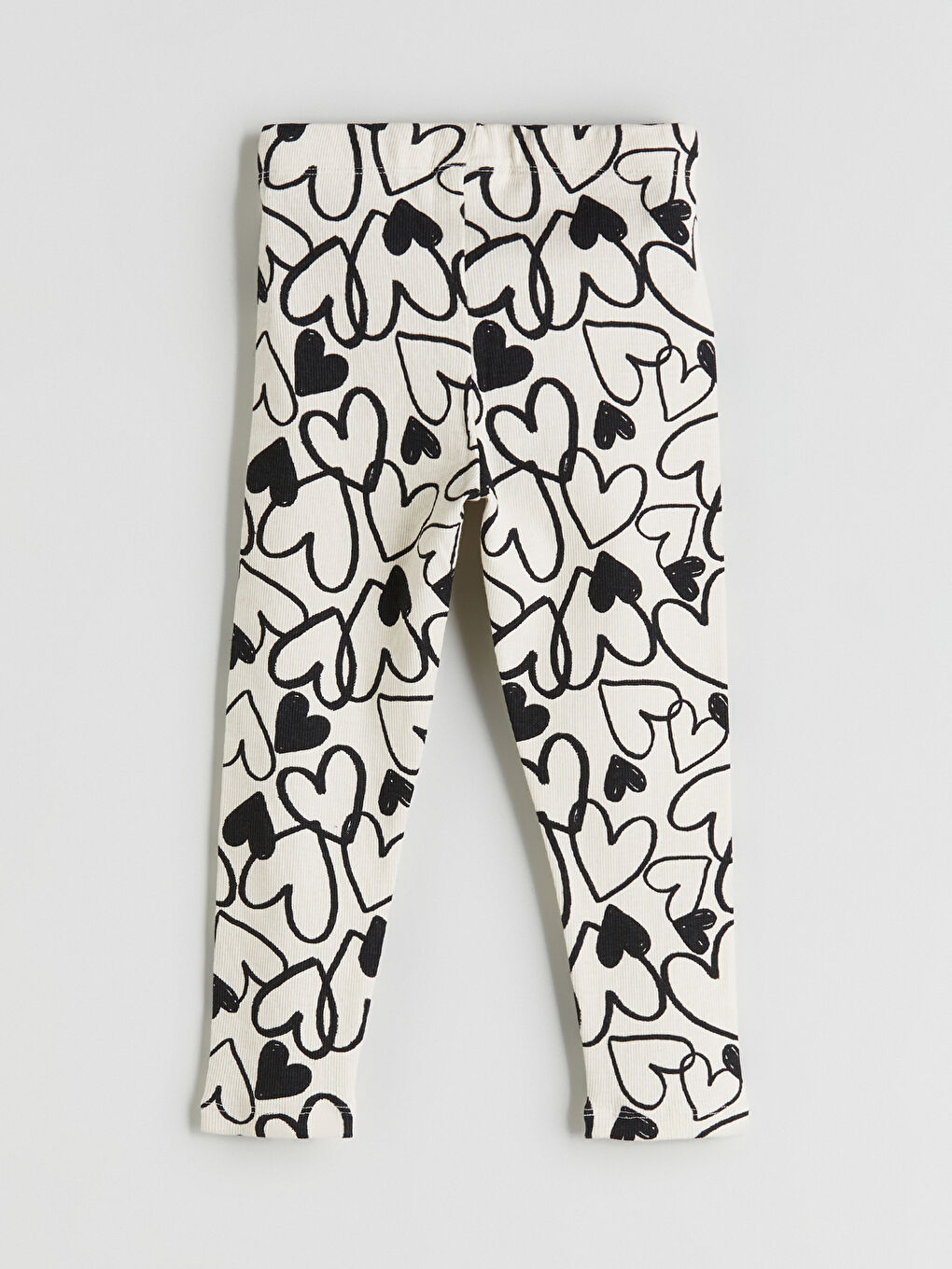 LCW Kids Elasticated Waist Heart Printed Girls Leggings 2 Pack -W5AU80Z1-LRA