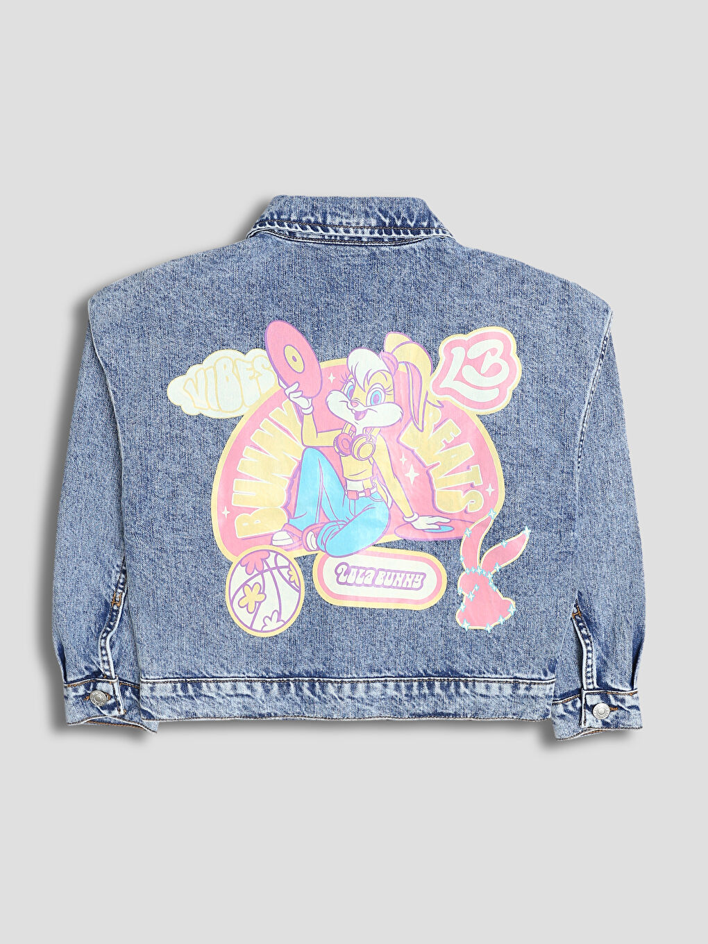 جاكيت دِنيم للبنات مطبوع لولا باني-1