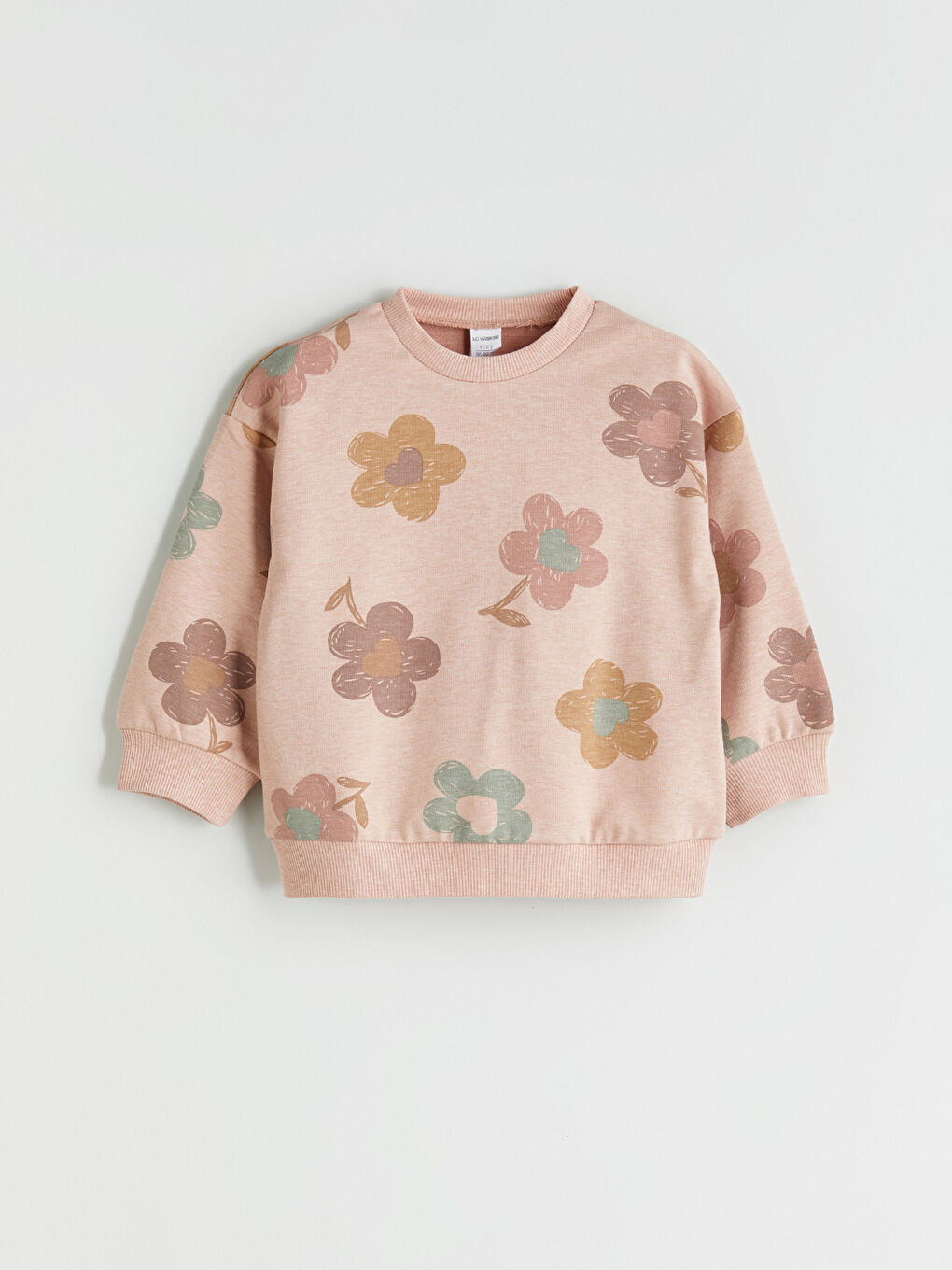 سويتشيرت بنات مطبوع بالورود