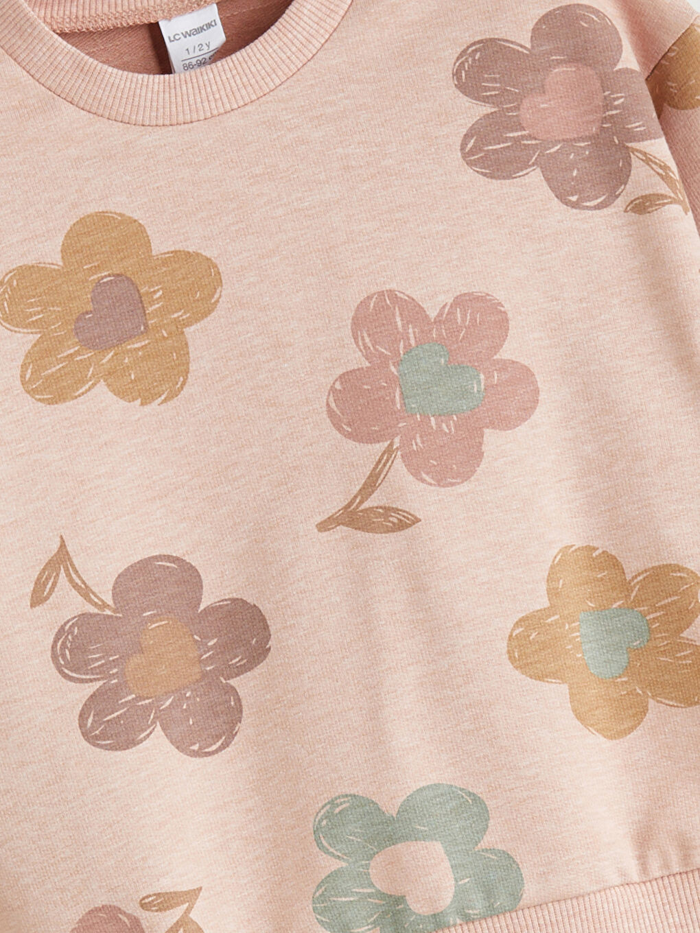 سويتشيرت بنات مطبوع بالورود-1