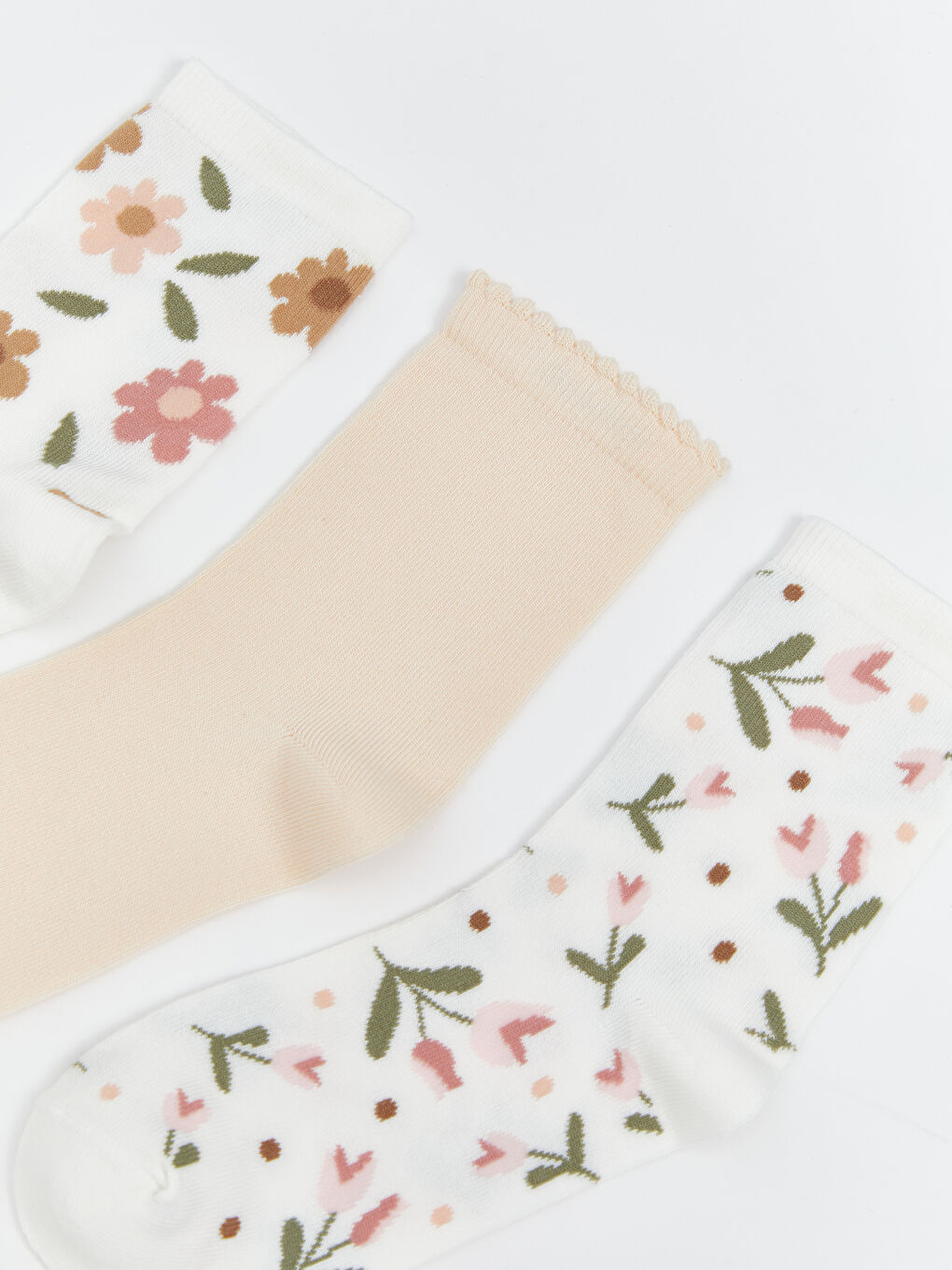 LCW DREAM Floral Women's Ankle Socks 5 Pack -W5AV32Z8-FDU