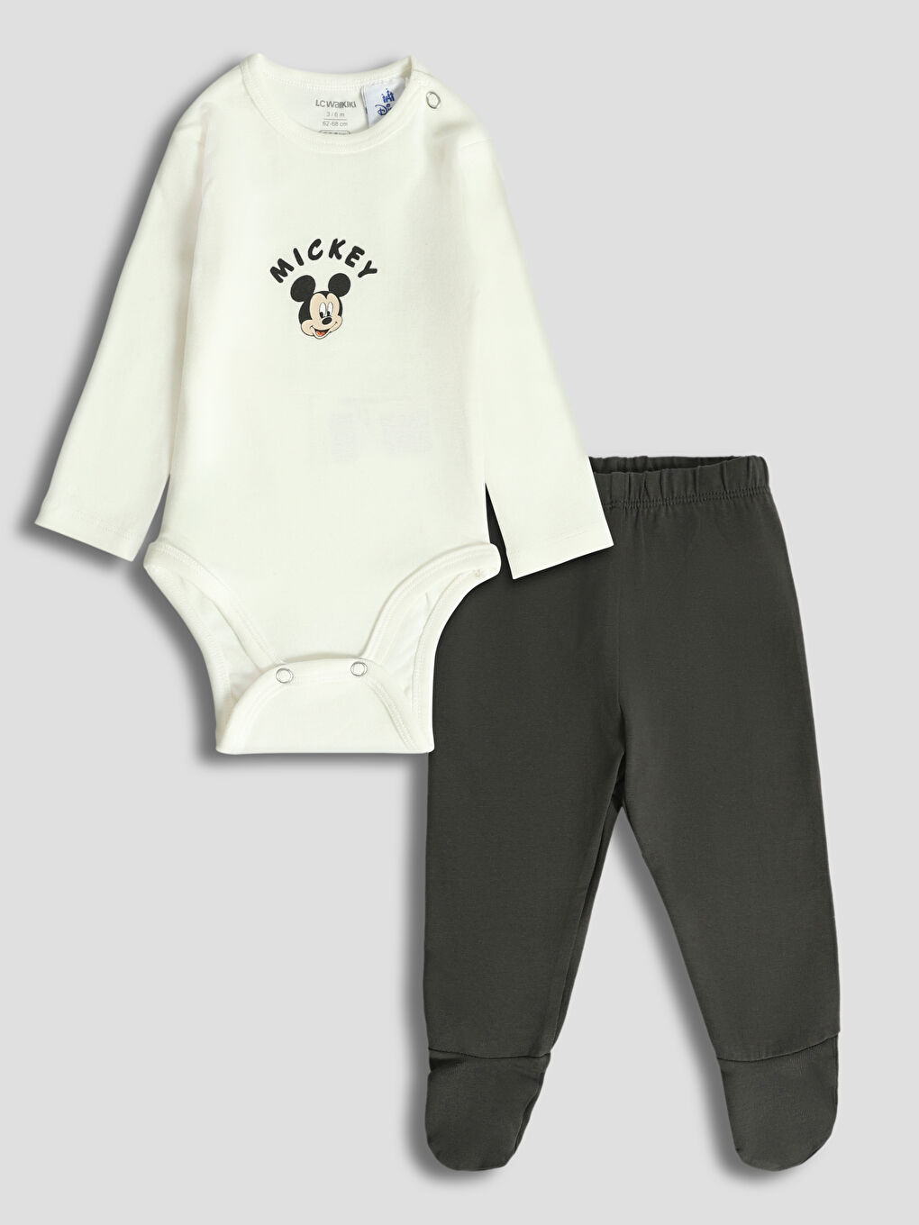 Crew Neck Baby Boys' Snap Bodysuit and Trousers