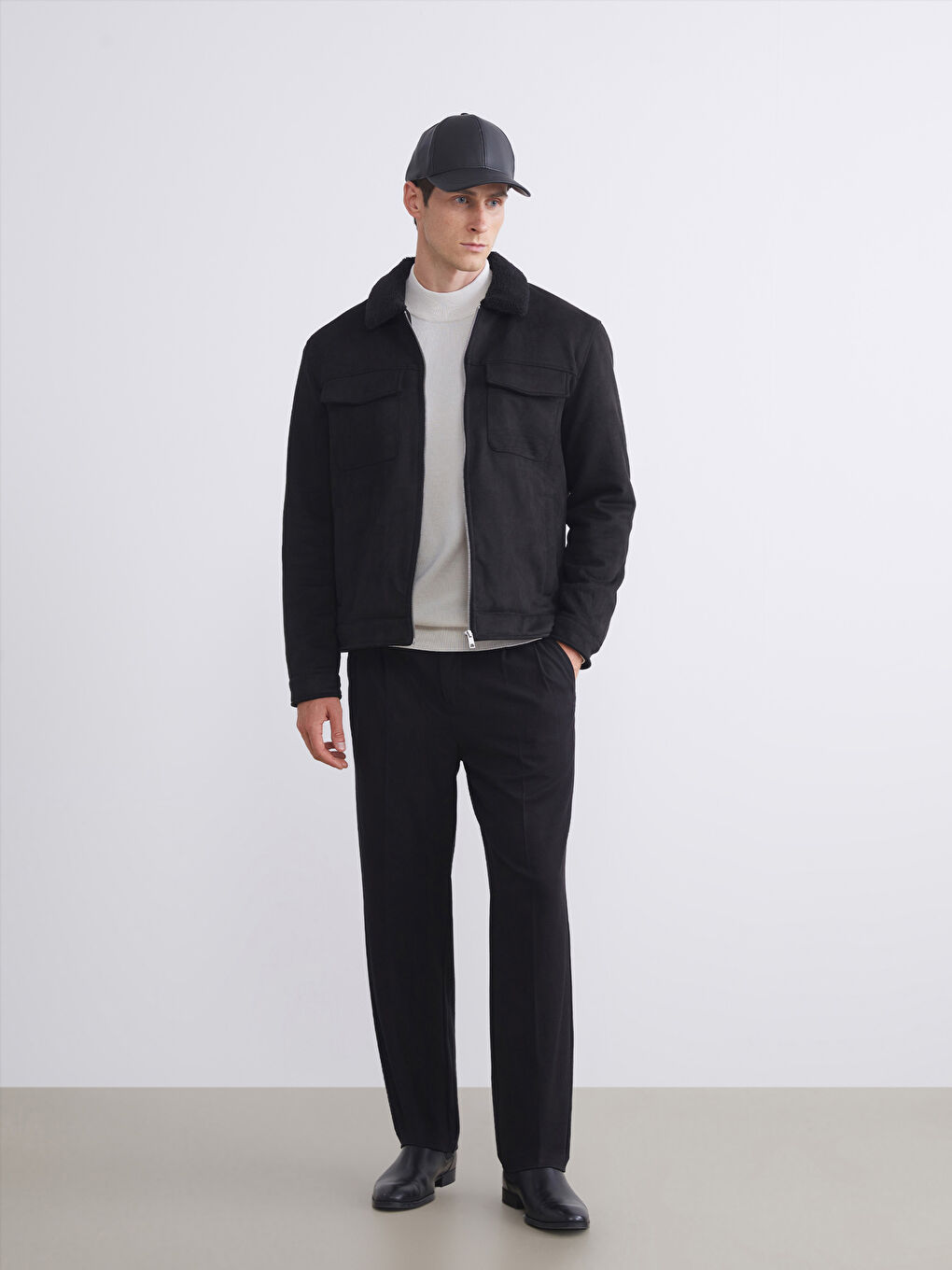 Leather Look Men's Cap Hat-1