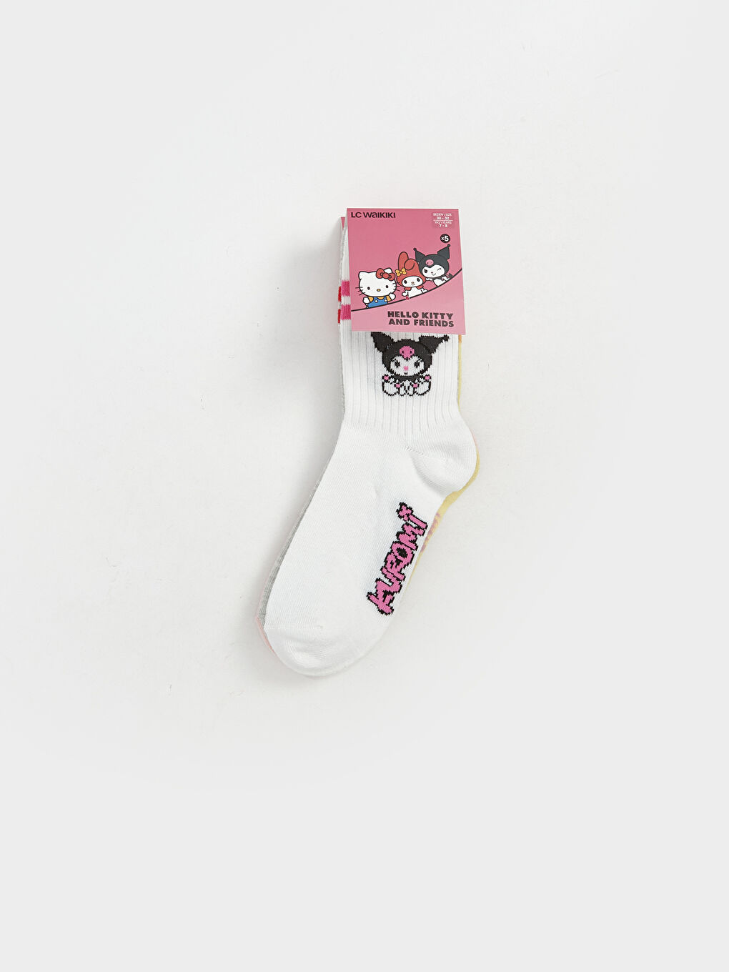 Hello Kitty Patterned Girls Ankle Socks 5 Pack-1
