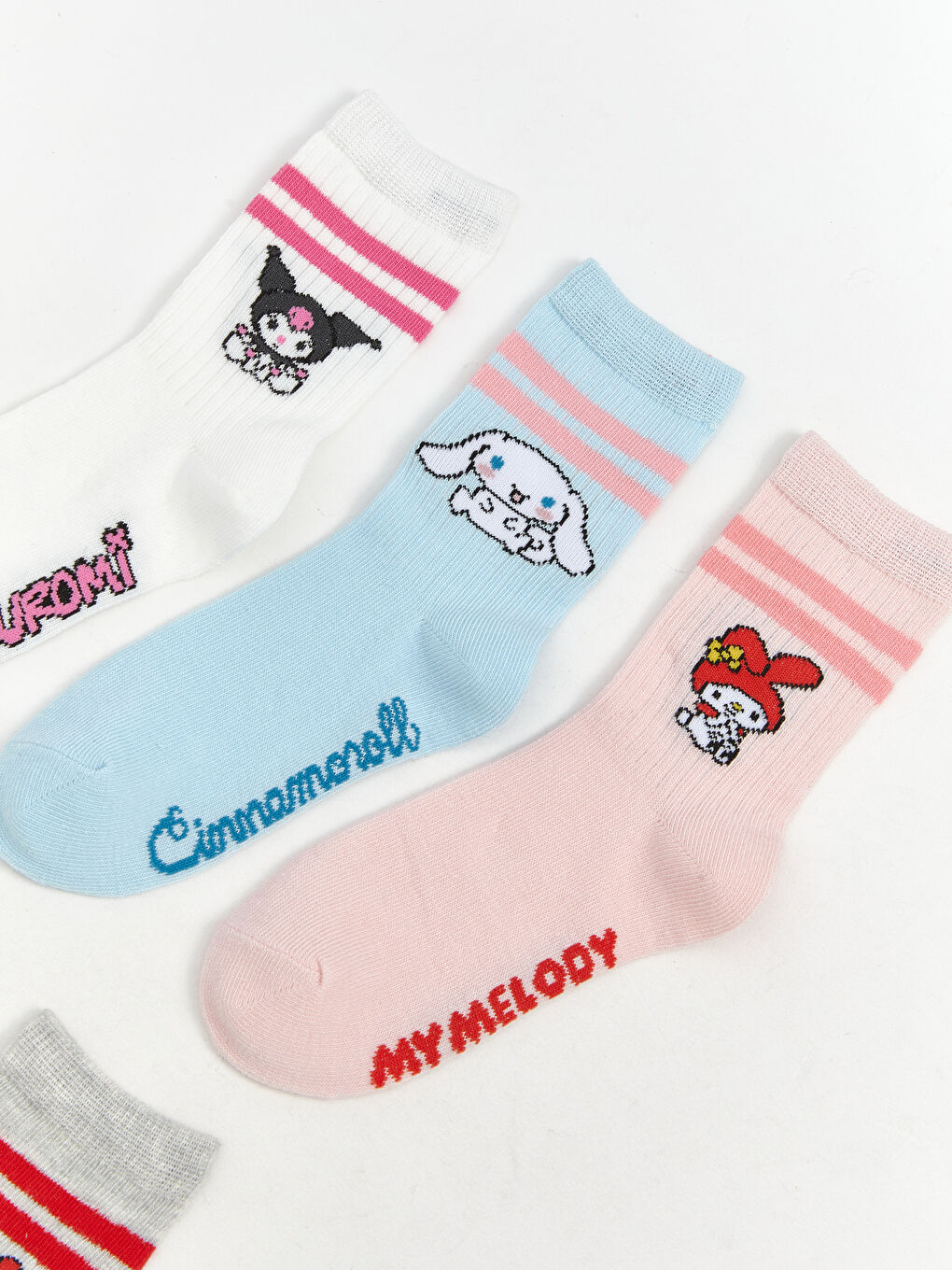 Hello Kitty Patterned Girls Ankle Socks 5 Pack-2