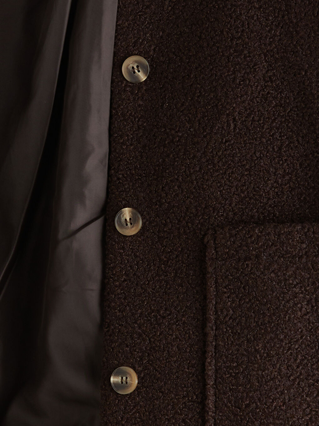 Kahverengi Bisiklet Yaka Atkılı Kadın Kaşe Kaban-7