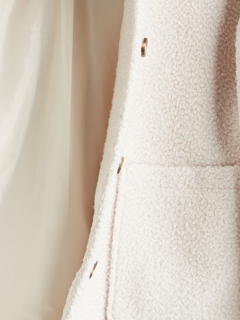 Ekru Bisiklet Yaka Atkılı Kadın Kaşe Kaban-11