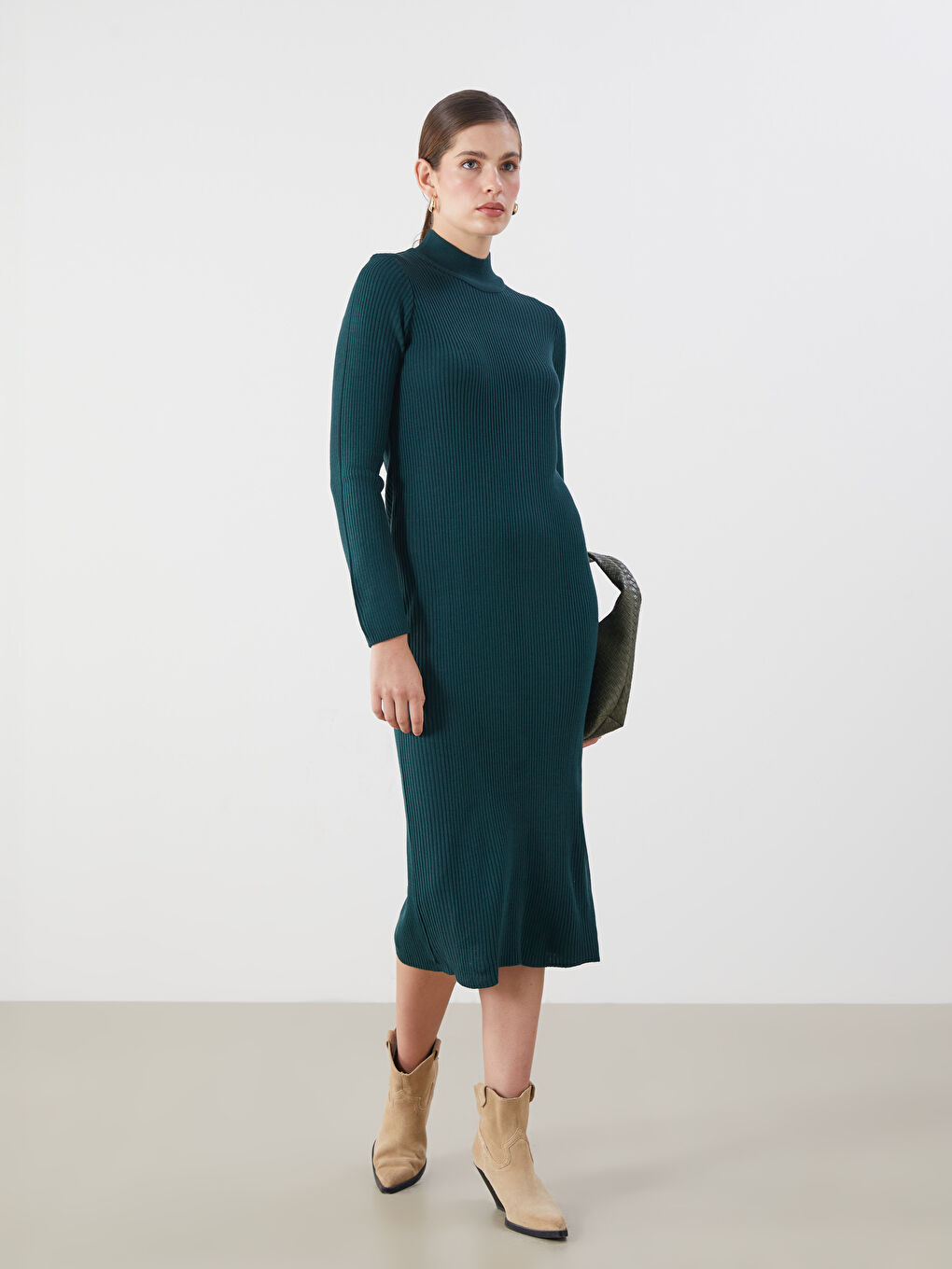 LCWAIKIKI Classic Woman GREEN Dress -W5BA41Z8-D5V