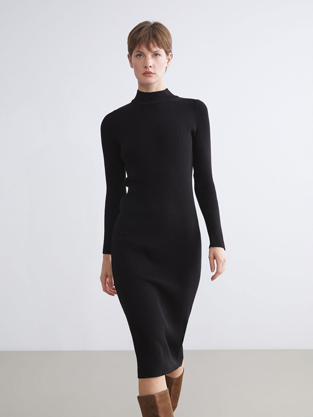 LCWAIKIKI Classic Woman BLACK Dress -W5BA41Z8-CVL