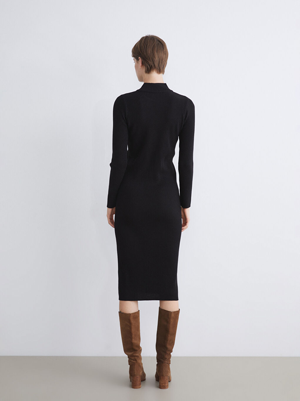 LCWAIKIKI Classic Woman BLACK Dress -W5BA41Z8-CVL