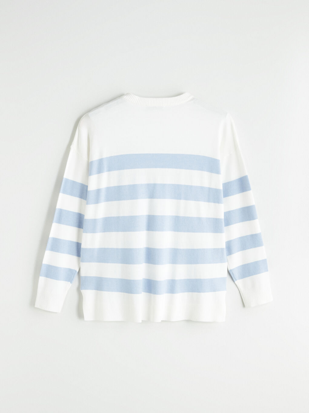 LCWAIKIKI Classic Crew Neck Striped Oversize Women's Knitwear Sweater -W5BA43Z8-LEH