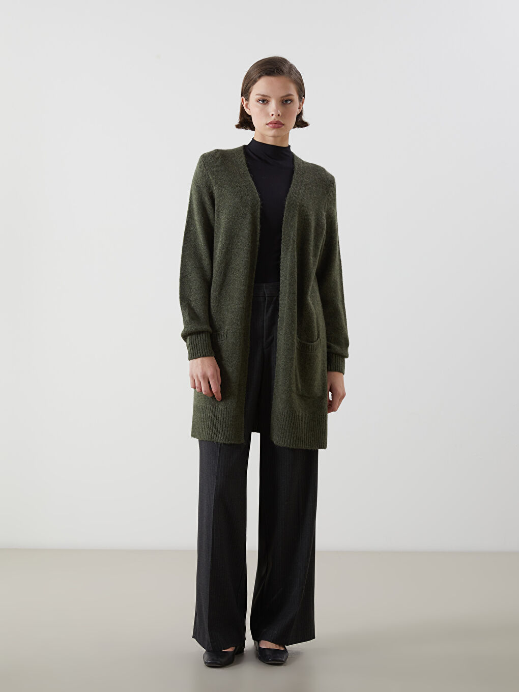 Shawl Collar Women's Knitwear Cardigan-3