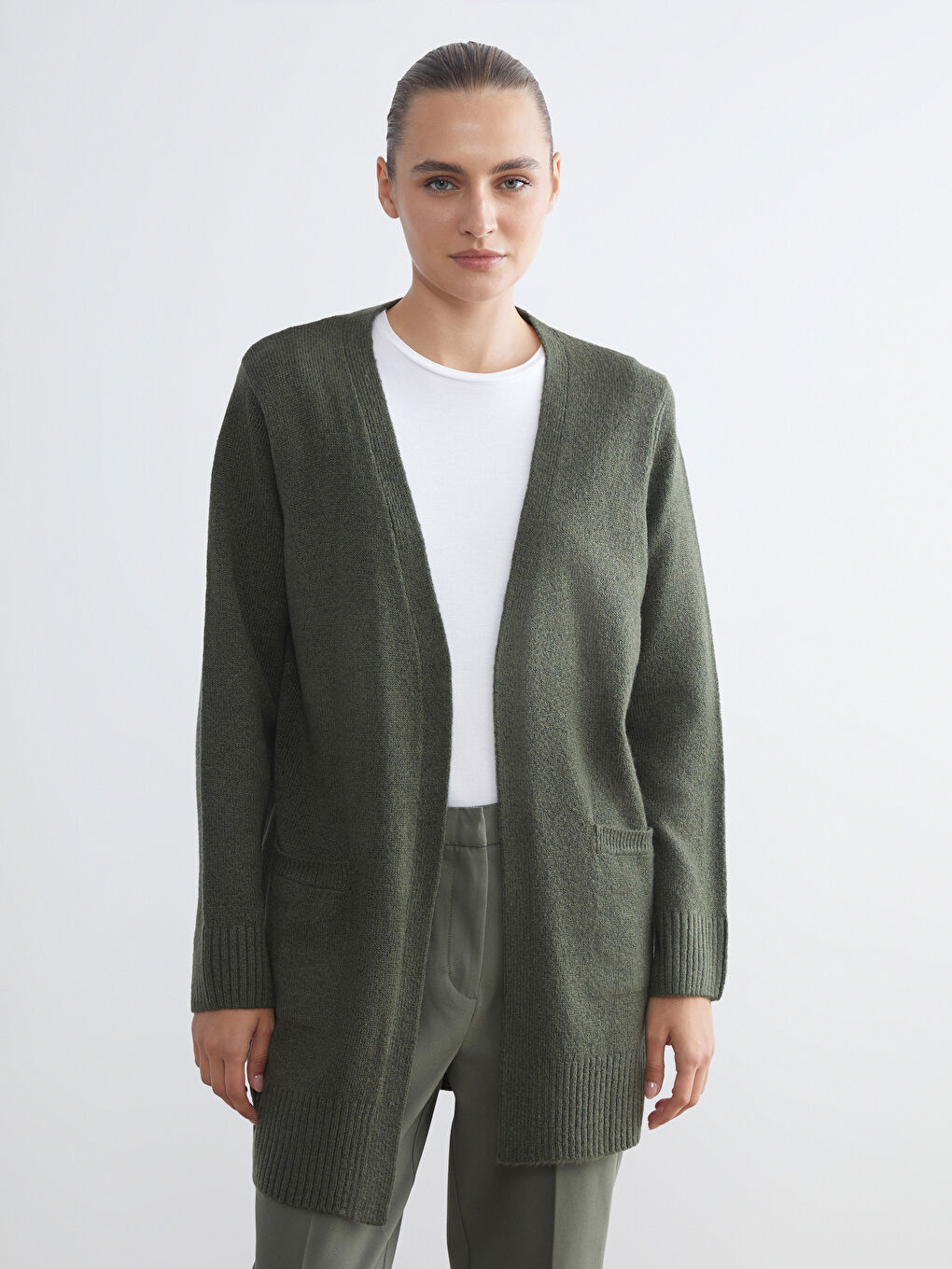 Shawl Collar Women's Knitwear Cardigan-1