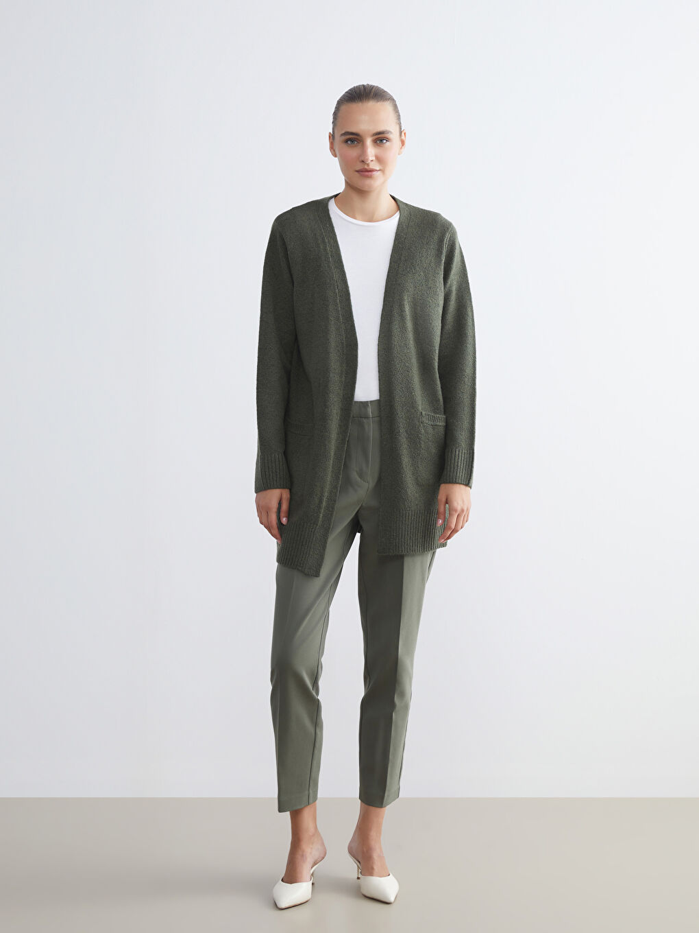 Shawl Collar Women's Knitwear Cardigan-2