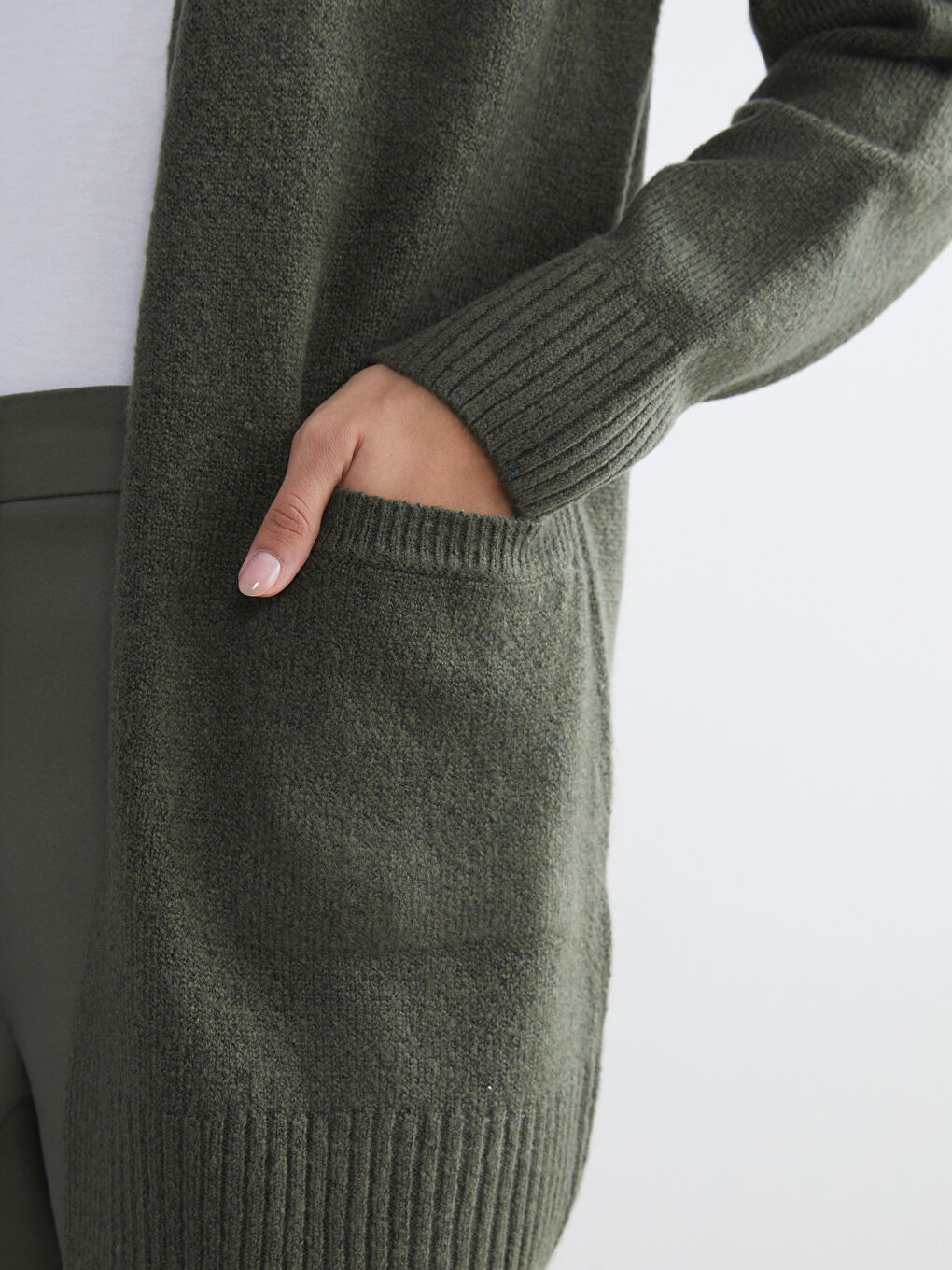 Shawl Collar Women's Knitwear Cardigan-4