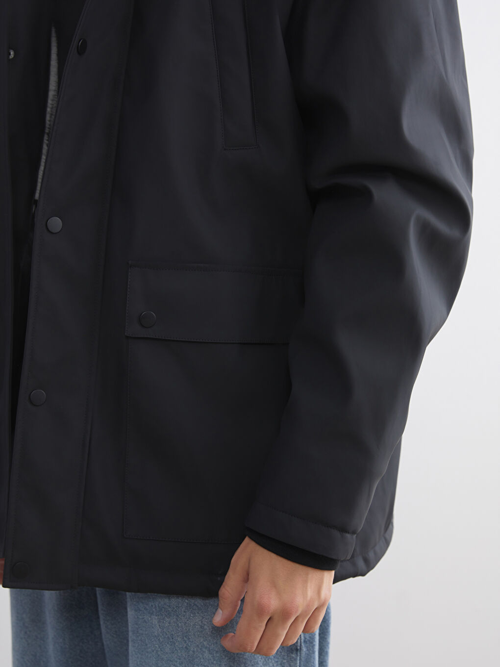 Standard Fit Hooded Men's Coat-2