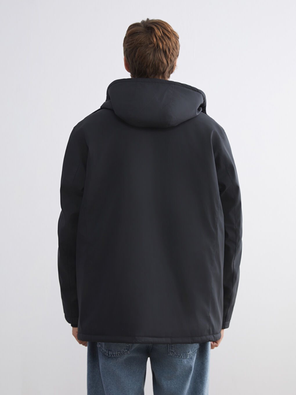 Standard Fit Hooded Men's Coat-4
