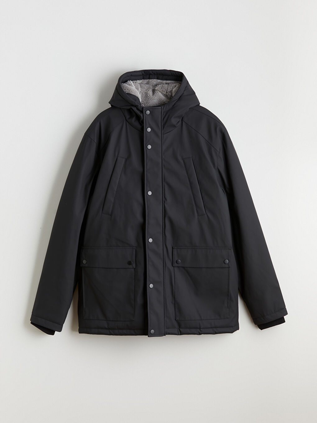 Standard Fit Hooded Men's Coat-5