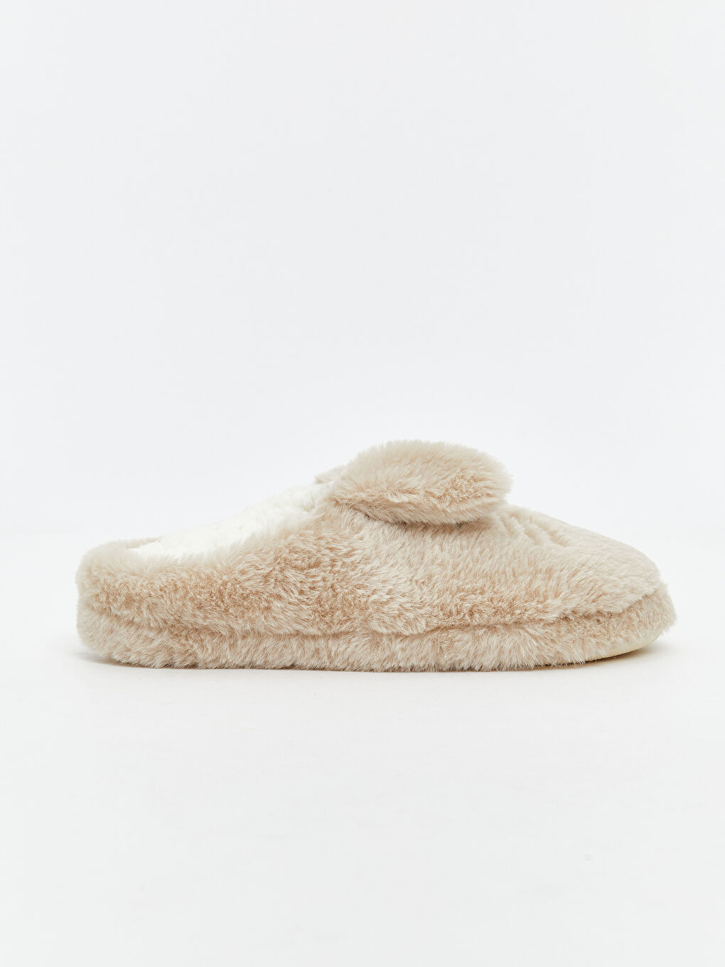 Bej Tavşan Figürlü Kız Çocuk Ev Terliği-1