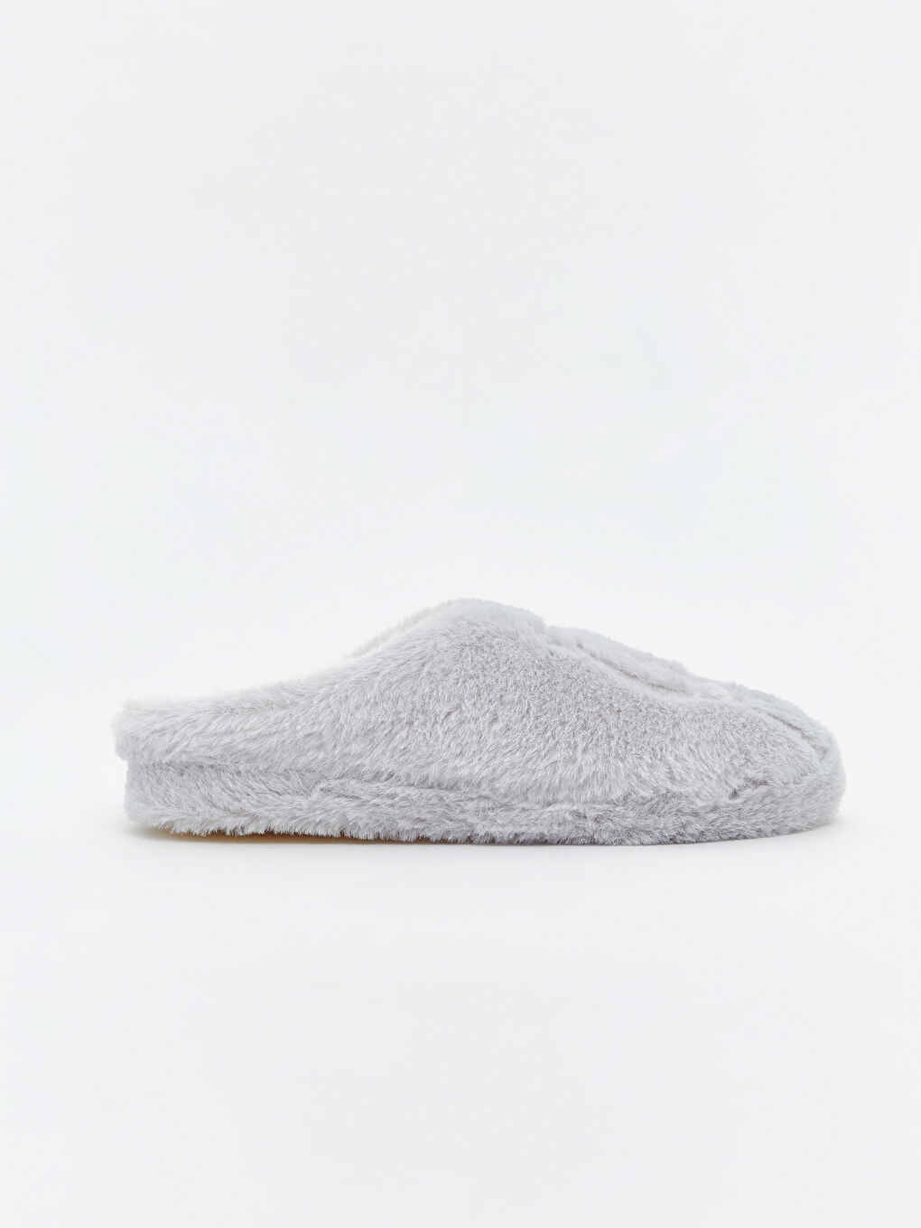 Gri Hayvan Nakışlı Pelüş Kız Çocuk Ev Terliği-1