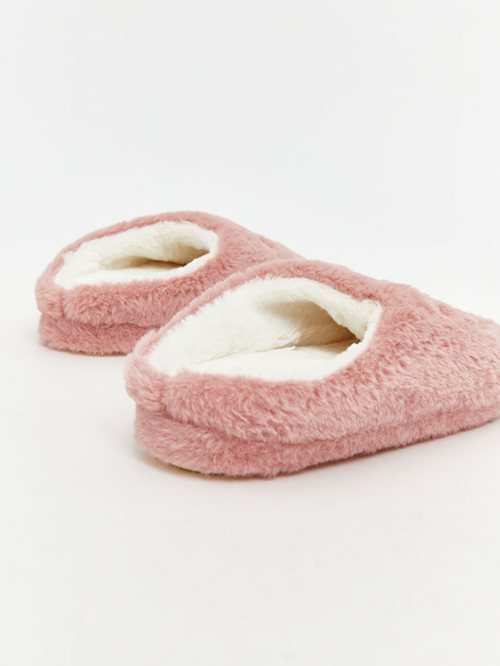 Pembe Hayvan Nakışlı Pelüş Kız Çocuk Ev Terliği-4