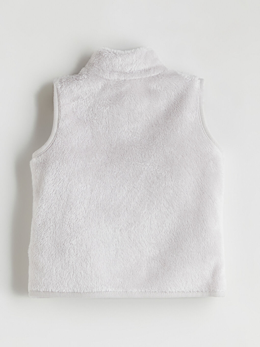 Gri Dik Yaka Pelüş Erkek Bebek Yelek-1