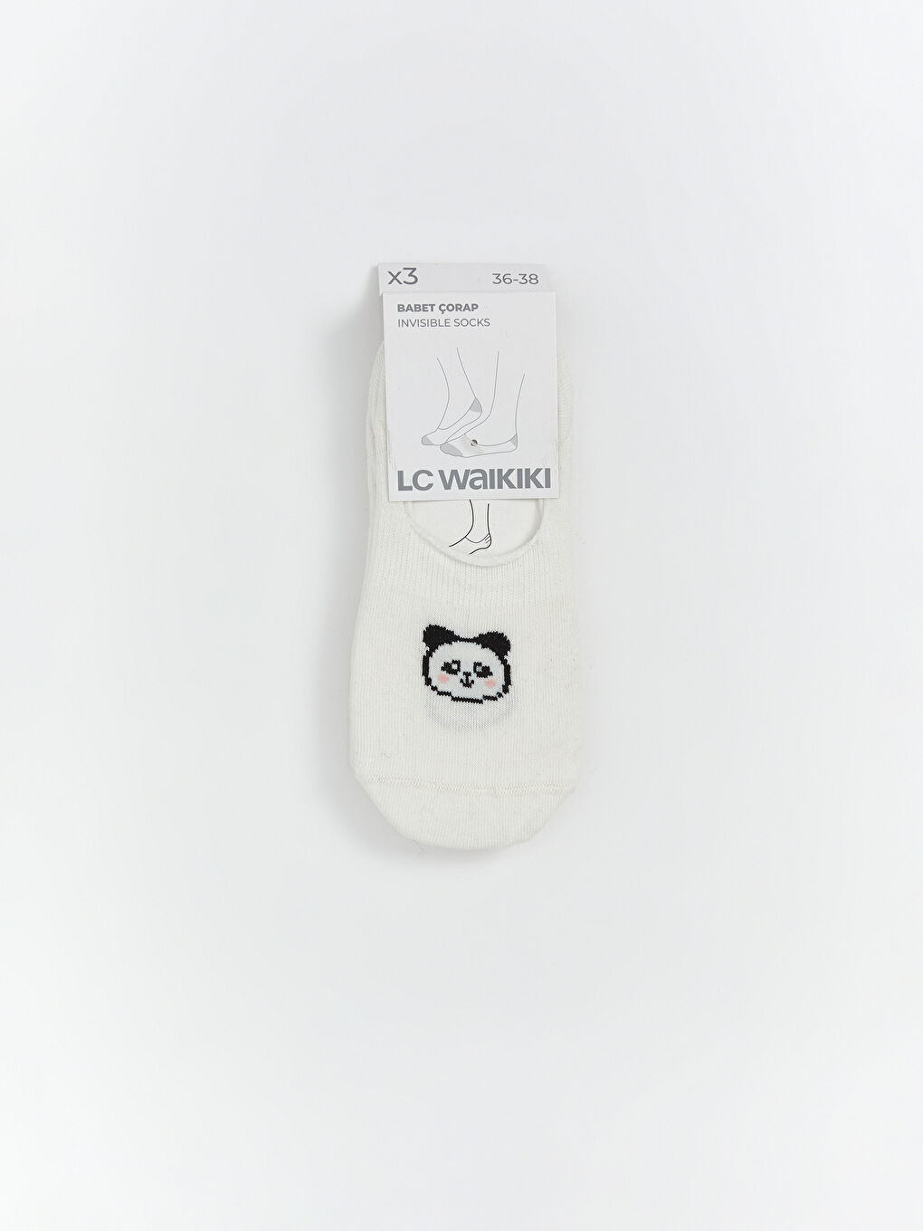 Printed Women's Invisible Socks 3-pack