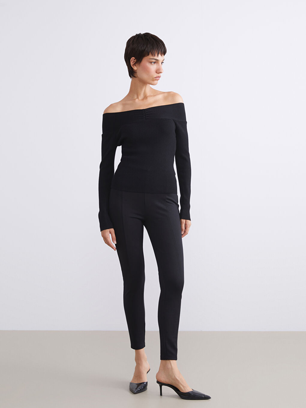 Plain High Waist Women's Leggings