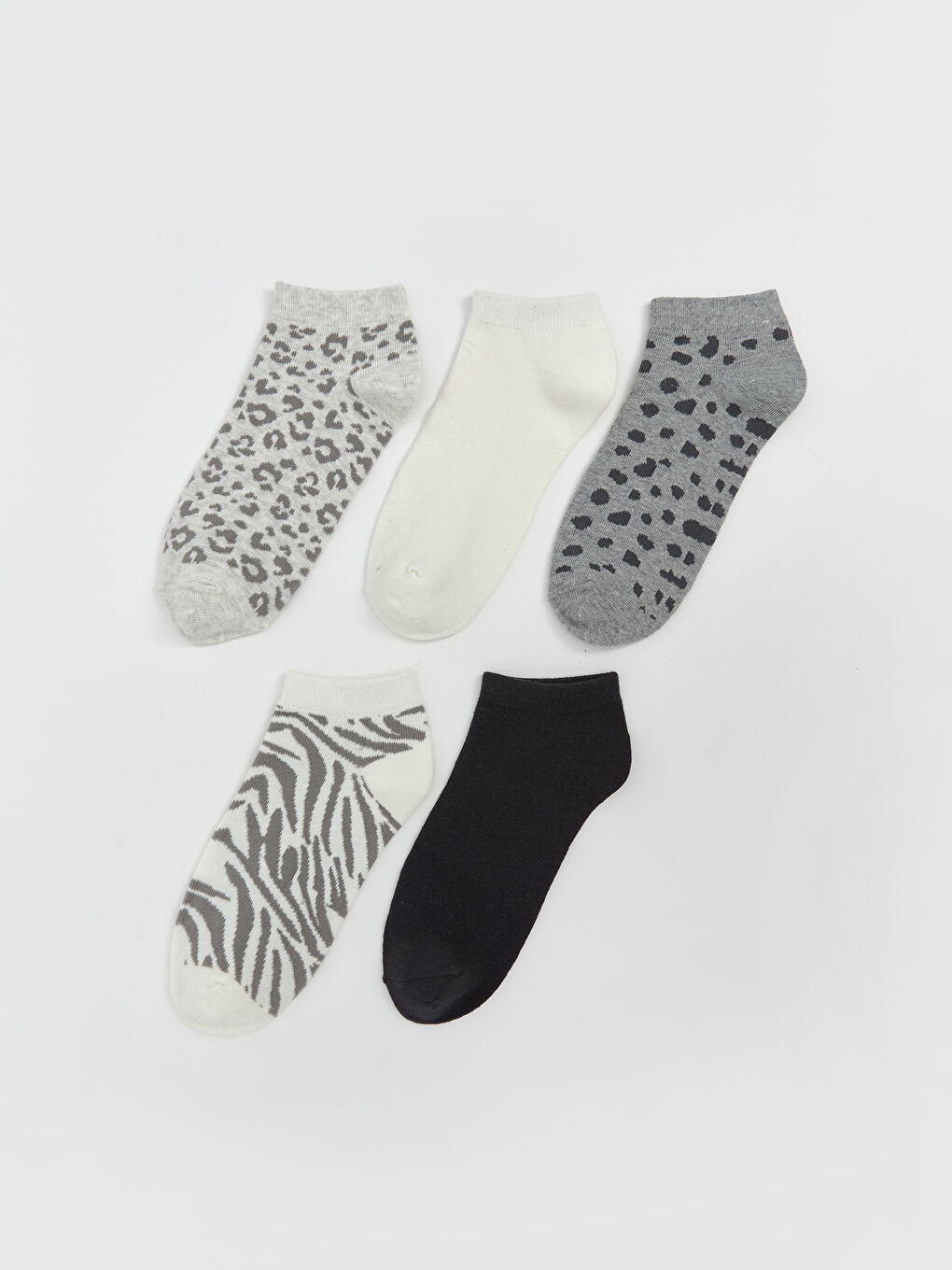 Patterned Women's Trainer Socks 5 Pack