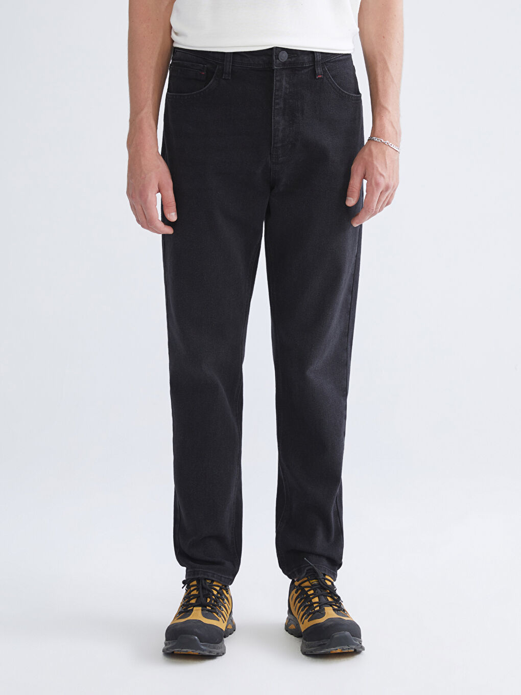 Siyah 710 Loose Fit Erkek Jean Pantolon-1