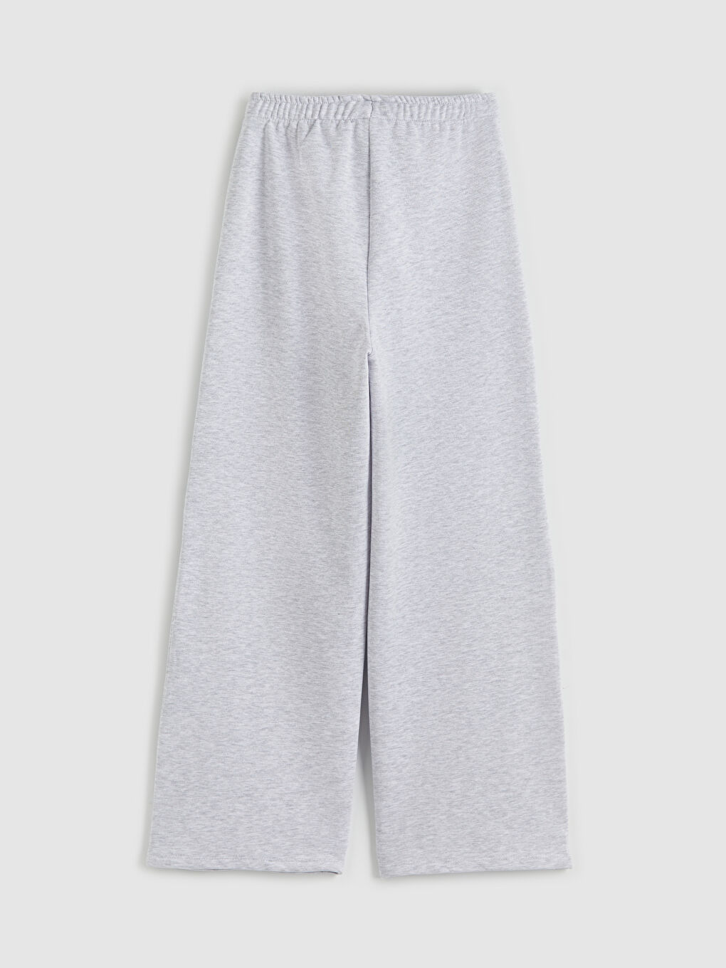 Gri Basic Geniş Paça Kız Çocuk Eşofman Altı-1