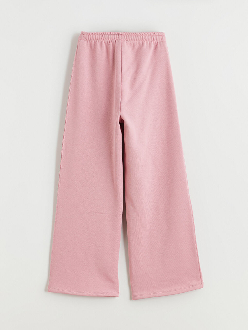 Lila Beli Lastikli Geniş Paça Kız Çocuk Eşofman Altı-1