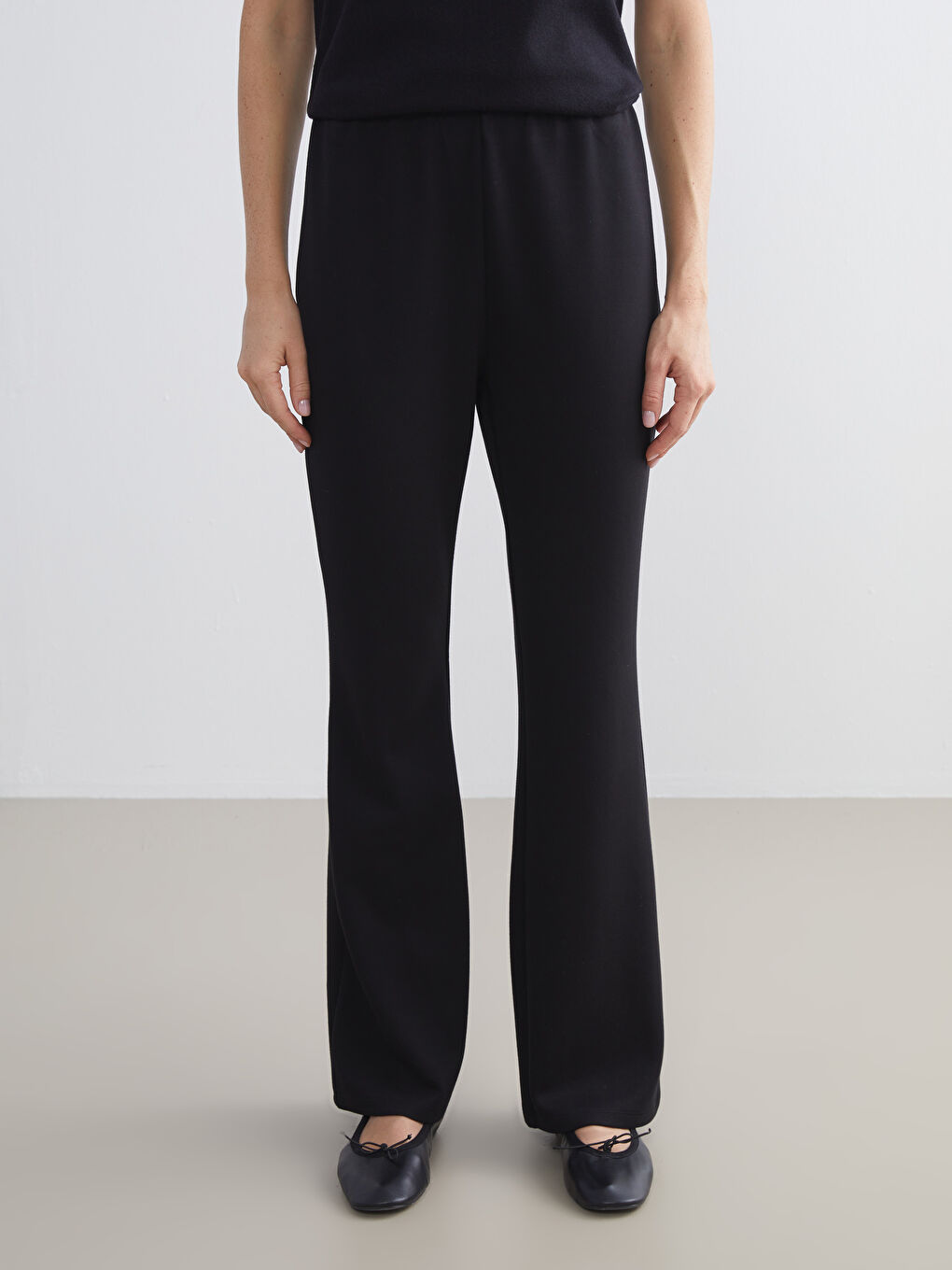 Elasticated Waist Flared Women's Sweatpants-1