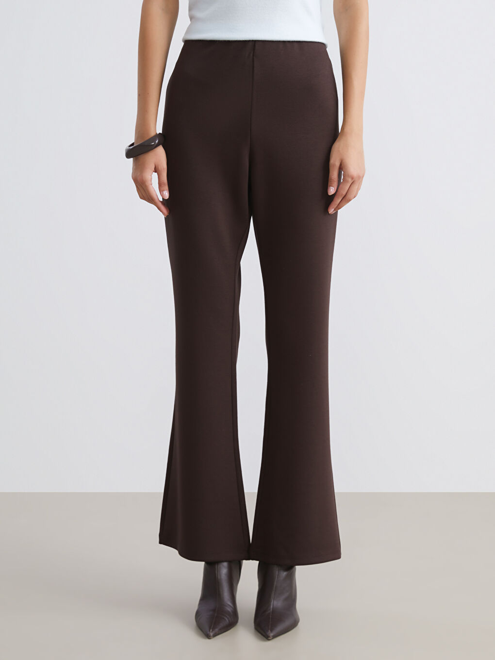 Elasticated Waist Flared Women's Sweatpants-1