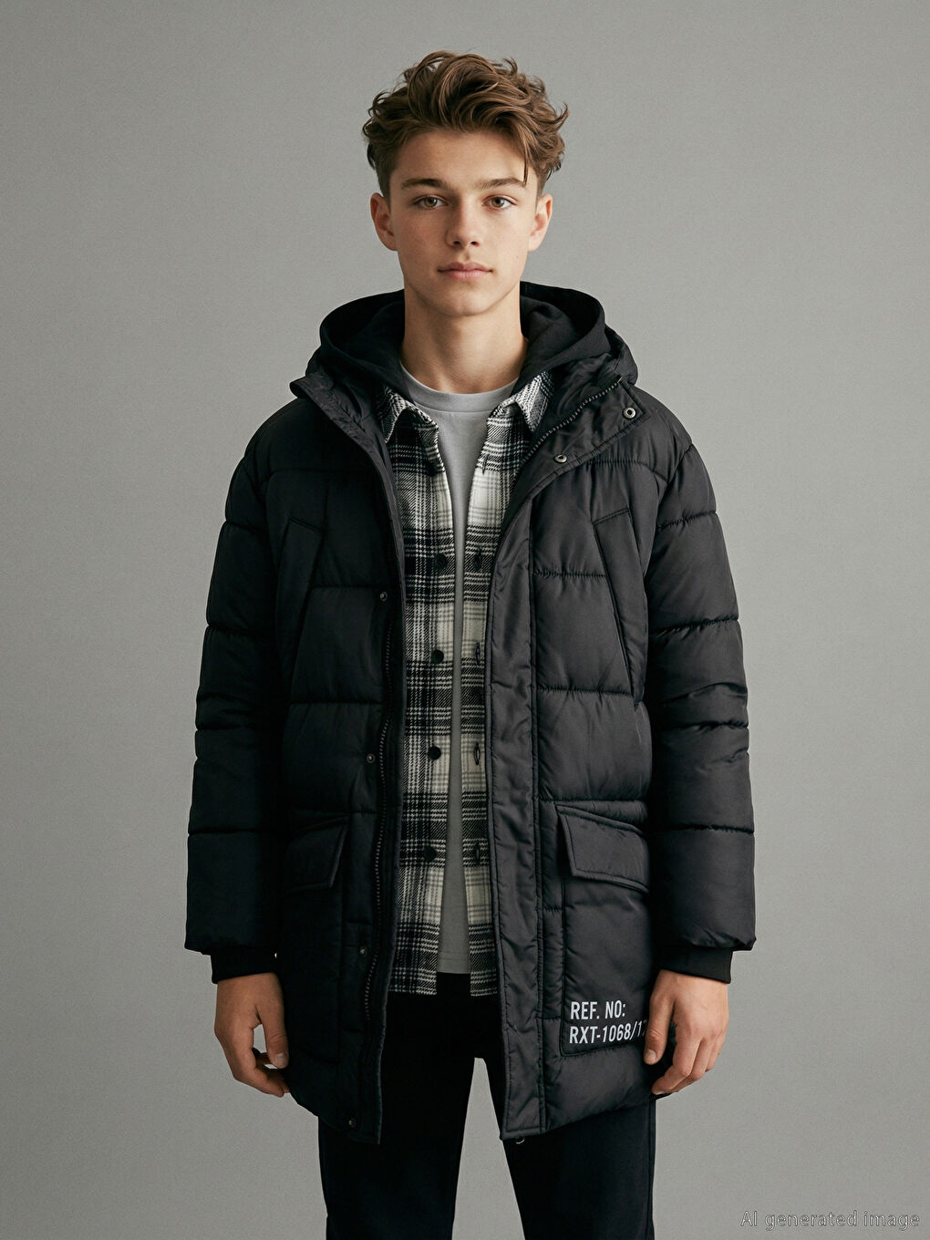 Hooded Boys' Puffer Coat
