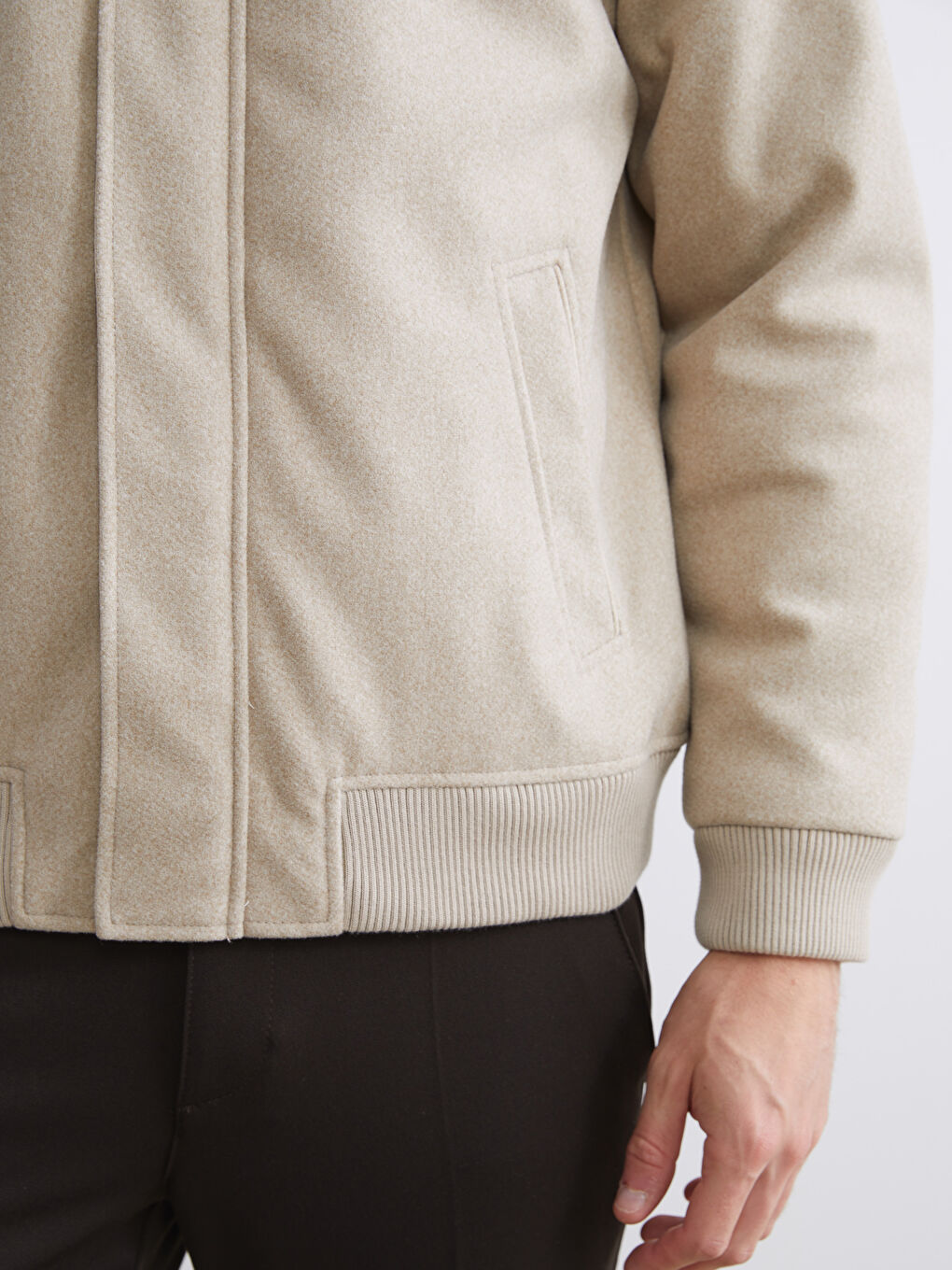 Standard Fit Funnel Neck Men's Coat-2