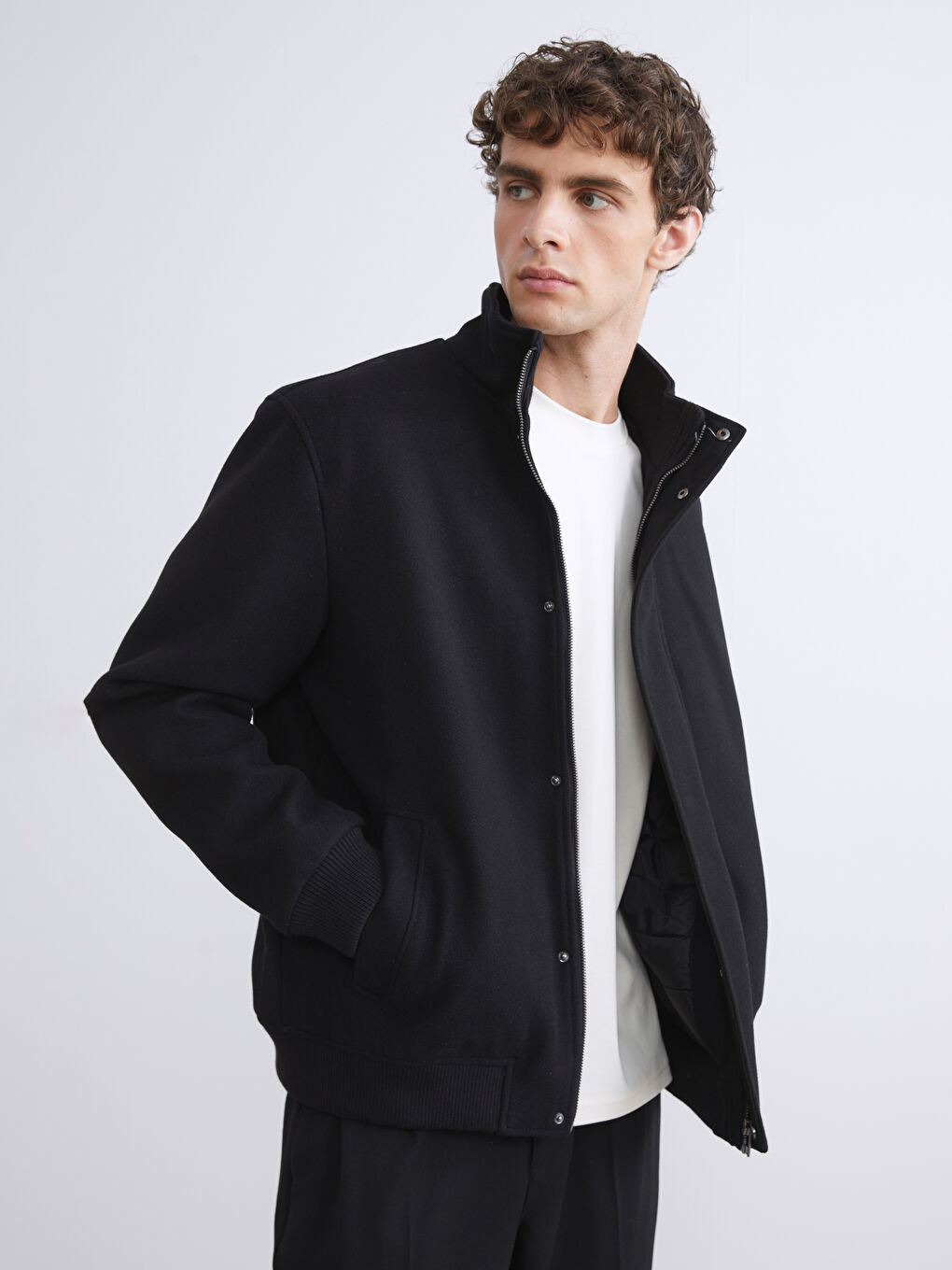 Standard Fit Funnel Neck Men's Coat